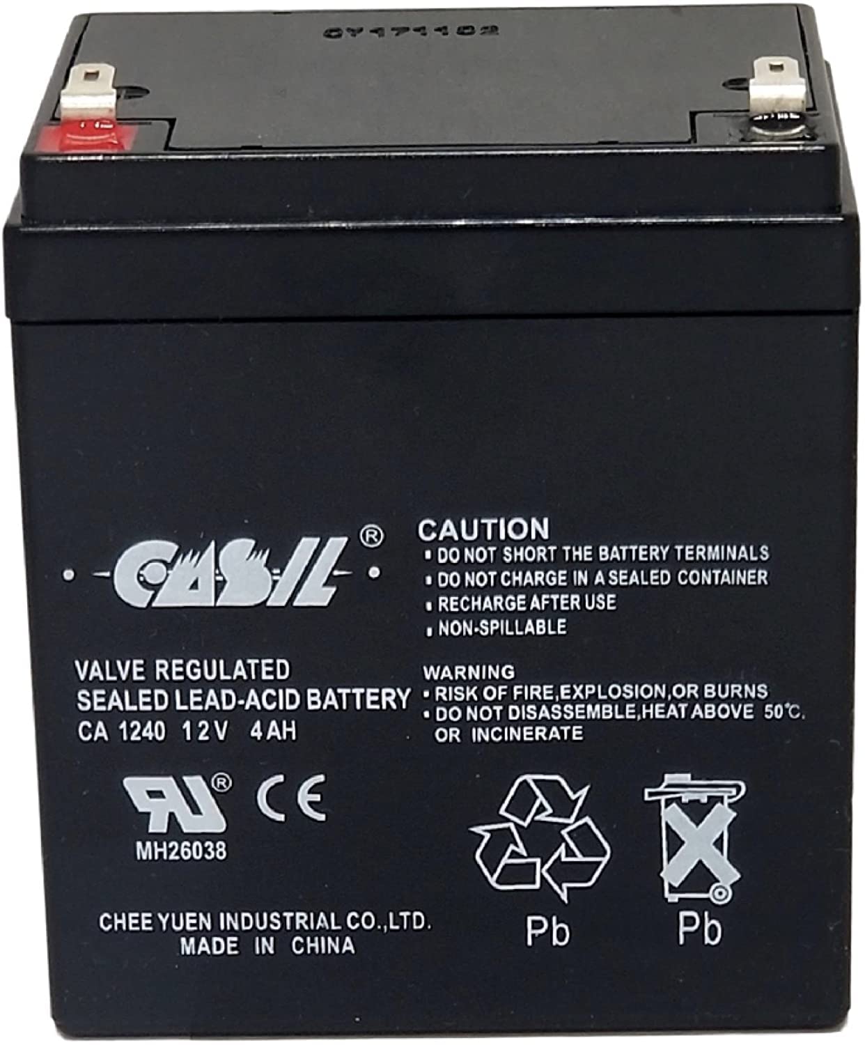 Casil Ca 1240 12V 4Ah Ups Battery Replaces 4Ah Ritar Rt1240H, Rt 1240H