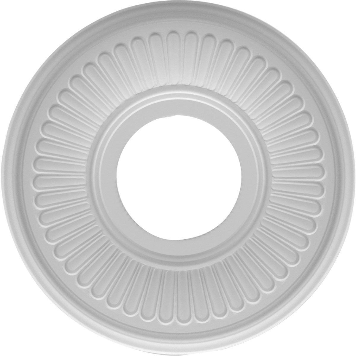 Ekena Millwork Cmp10Be Berkshire Thermoformed Pvc Ceiling Medallion (Fits Canopies Up To 4 1/2''), 10''Od X 3 1/2''Id X 3/4''P
