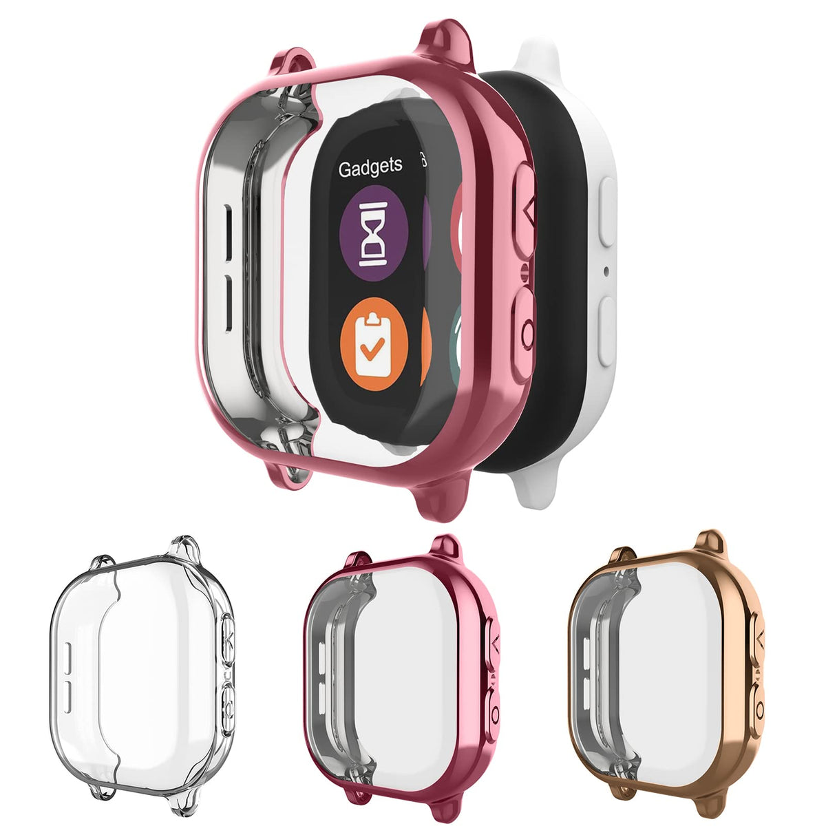 Geordgy 3 Pack Screen Protector Compatible With Gizmo Watch 2 Case For Kids, Ultra-Thin Tpu Plated Overall Protective Case Cover