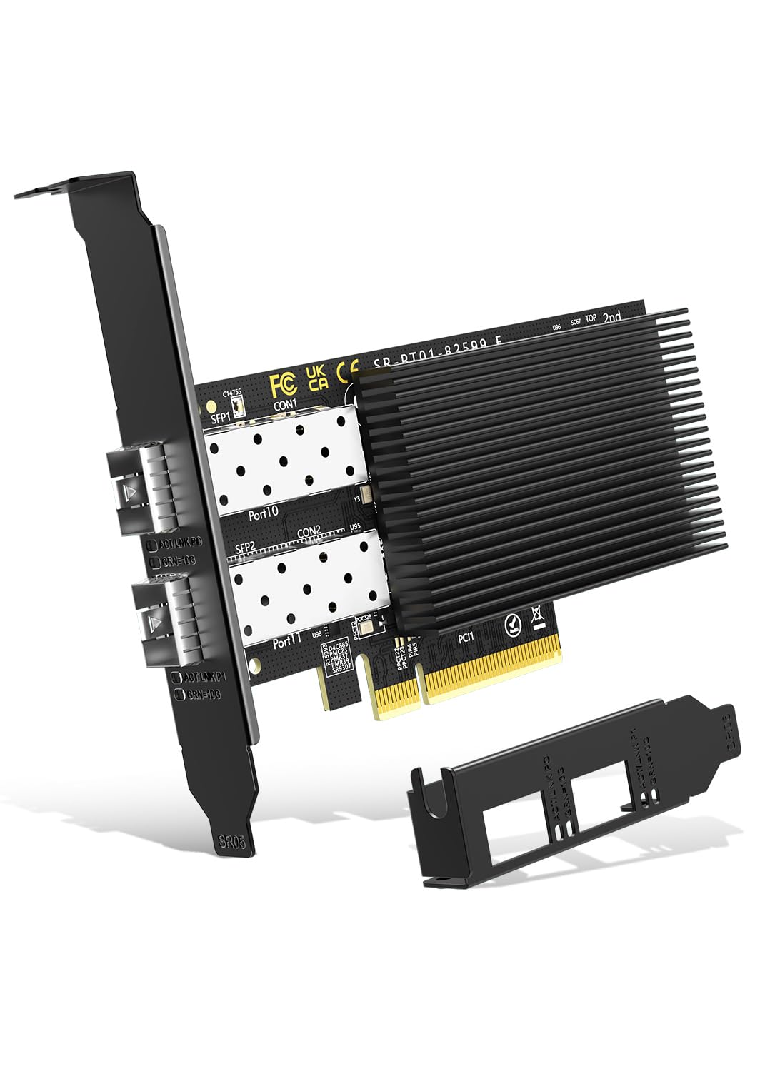 10Gb Dual Lan Sfp Pci E Network Card, Intel 82599(X520 Da2) Controller, Nicgiga 10Gbps Ethernet Adapter, 2 * 10Gbe Sfp Port, 10G