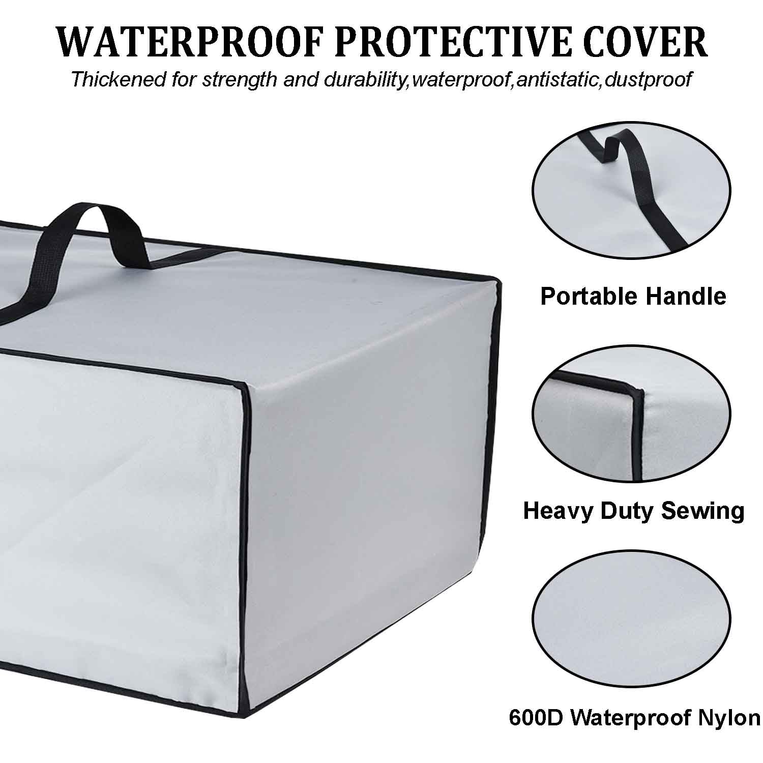 NUENSS-ROR Dust Cover for HP Printers - Waterproof Anti-Static Case, 19.3"x18.9"x13.8", Nylon, Silver, Model PC-HP430