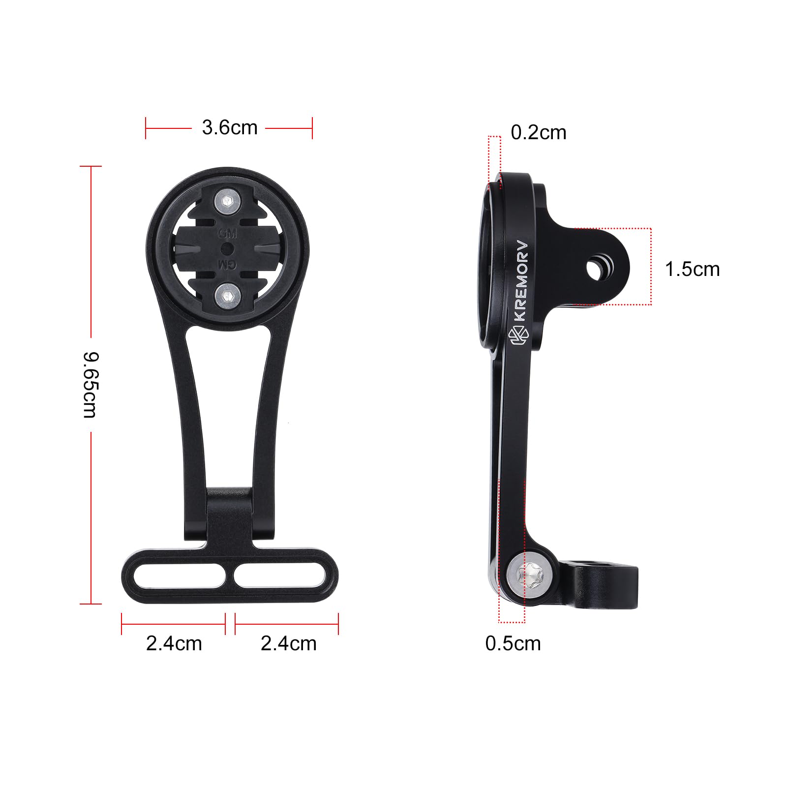 Kremorv Bike Mount Adjustable Out Front Extended Bicycle Computer Mount For Garmin Edge