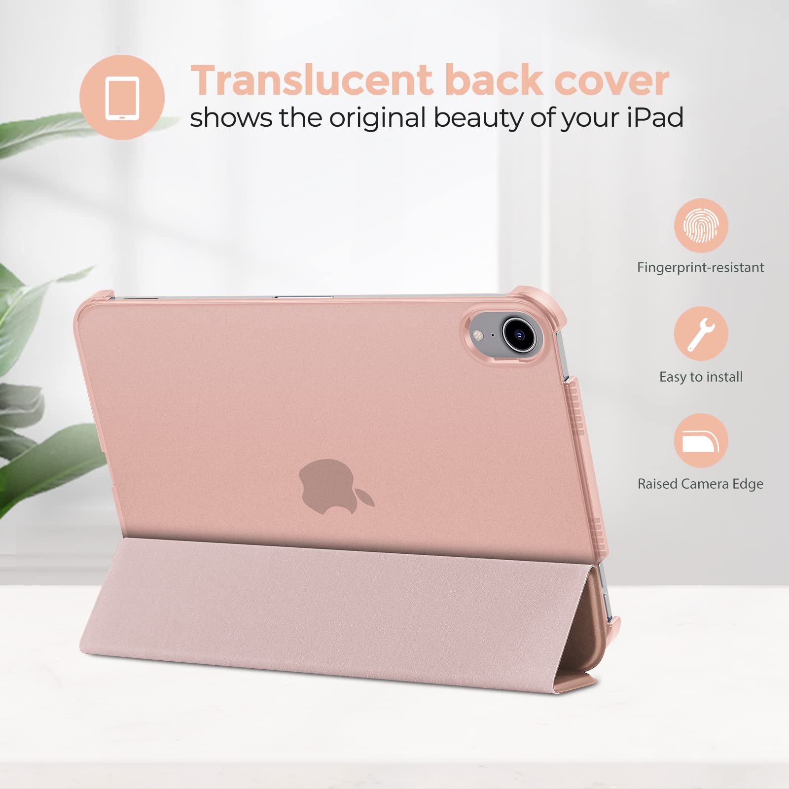 Procase Smart Case For Ipad Mini 6 8.3 Inch 2021 Ipad Mini 6Th Generation Case, Hard Back Cover Cases For 2021 Ipad Mini 8.3' 6Th Gen A2567 A2568 A2569  Rosegold