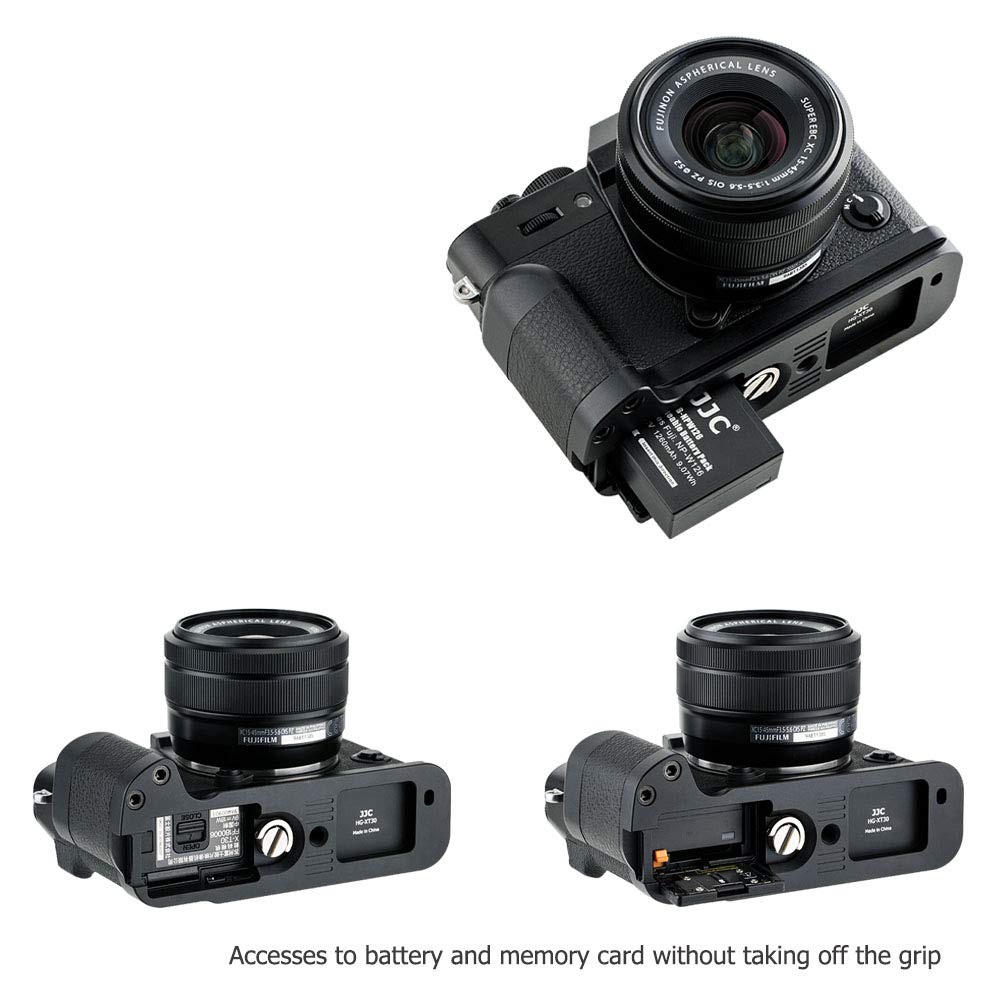 Metal Hand Grip L Bracket For Fuji Fujifilm X T30 Ii X T30 X T20 X T10 Anti Slip Holder, W/Battery Memory Card Compartment Openi