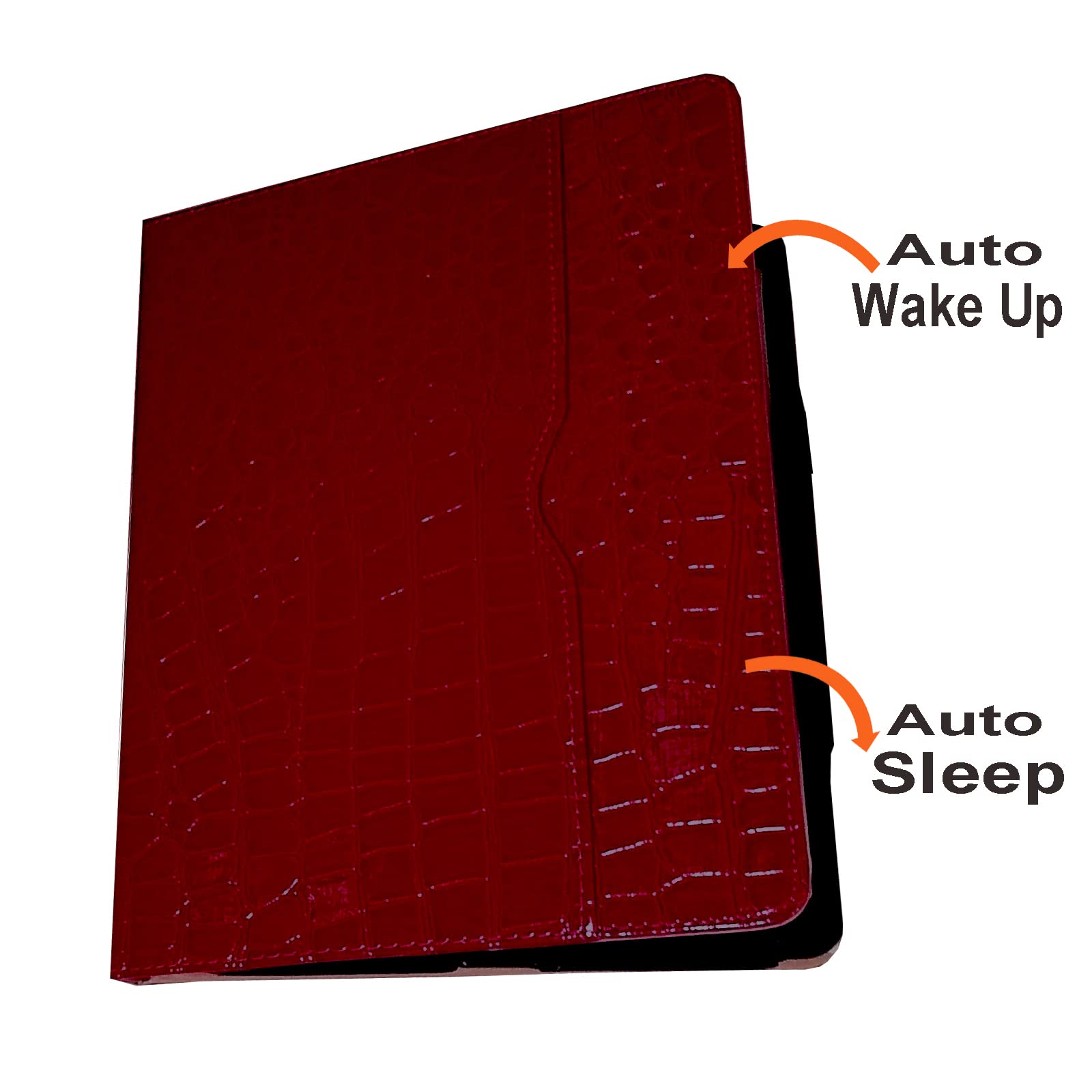 Jytrend Case For Ipad Air 11 Inch 6Th Gen(M2 2024) /10.9 Air 5Th /Air 4Th Generation, Folio Stand Magnetic Smart Cover With Pocket For Air 6/5/4 A2902 A2903 A2588 A2589 A2316 A2324 (Red Crocodile)