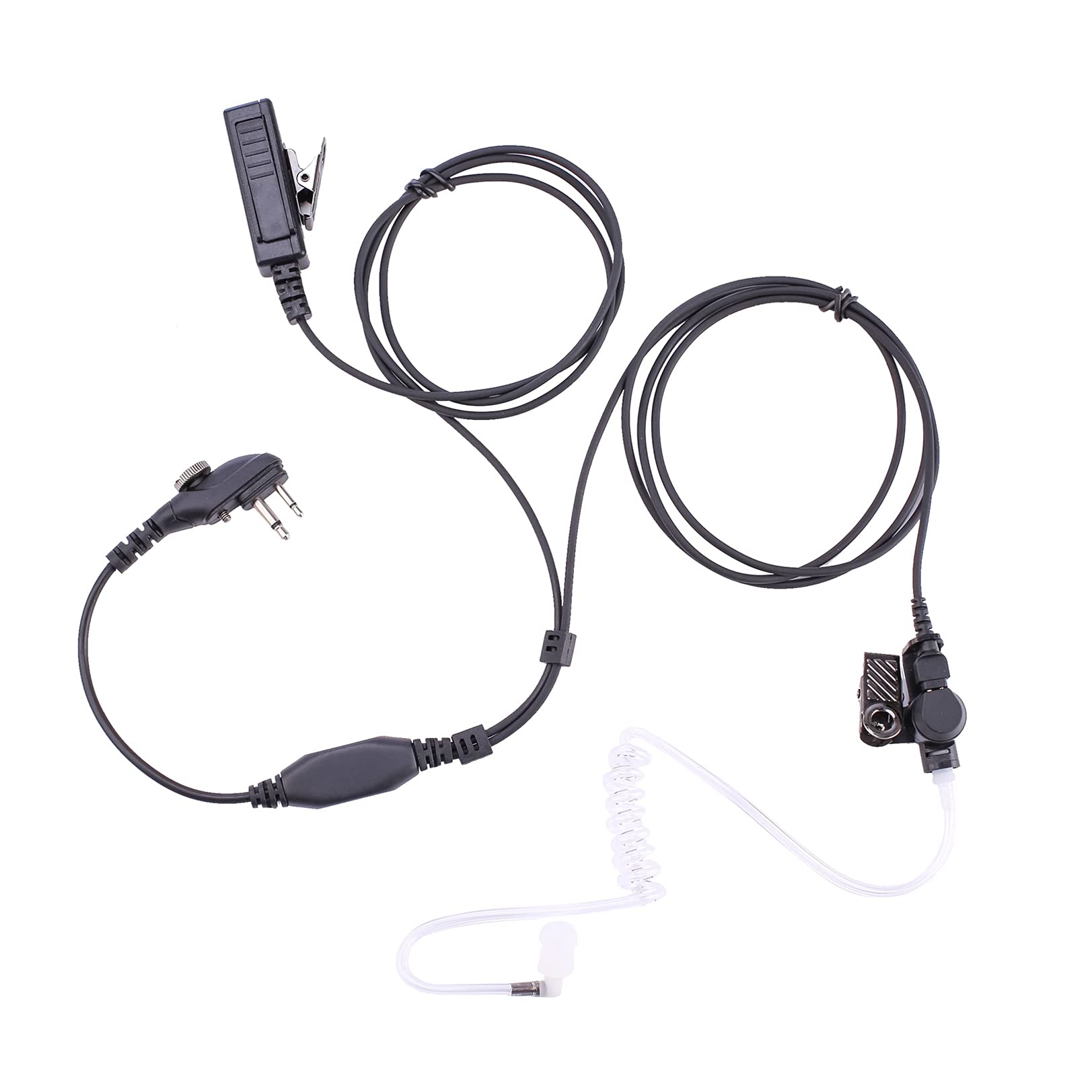 Pofenal Earpiece Headset Compatible With Hyt Hytera Pd502 Pd562 Bd502 Tc 508 And Tc 580 Walkie Talkie Radio Big Ptt Transparent