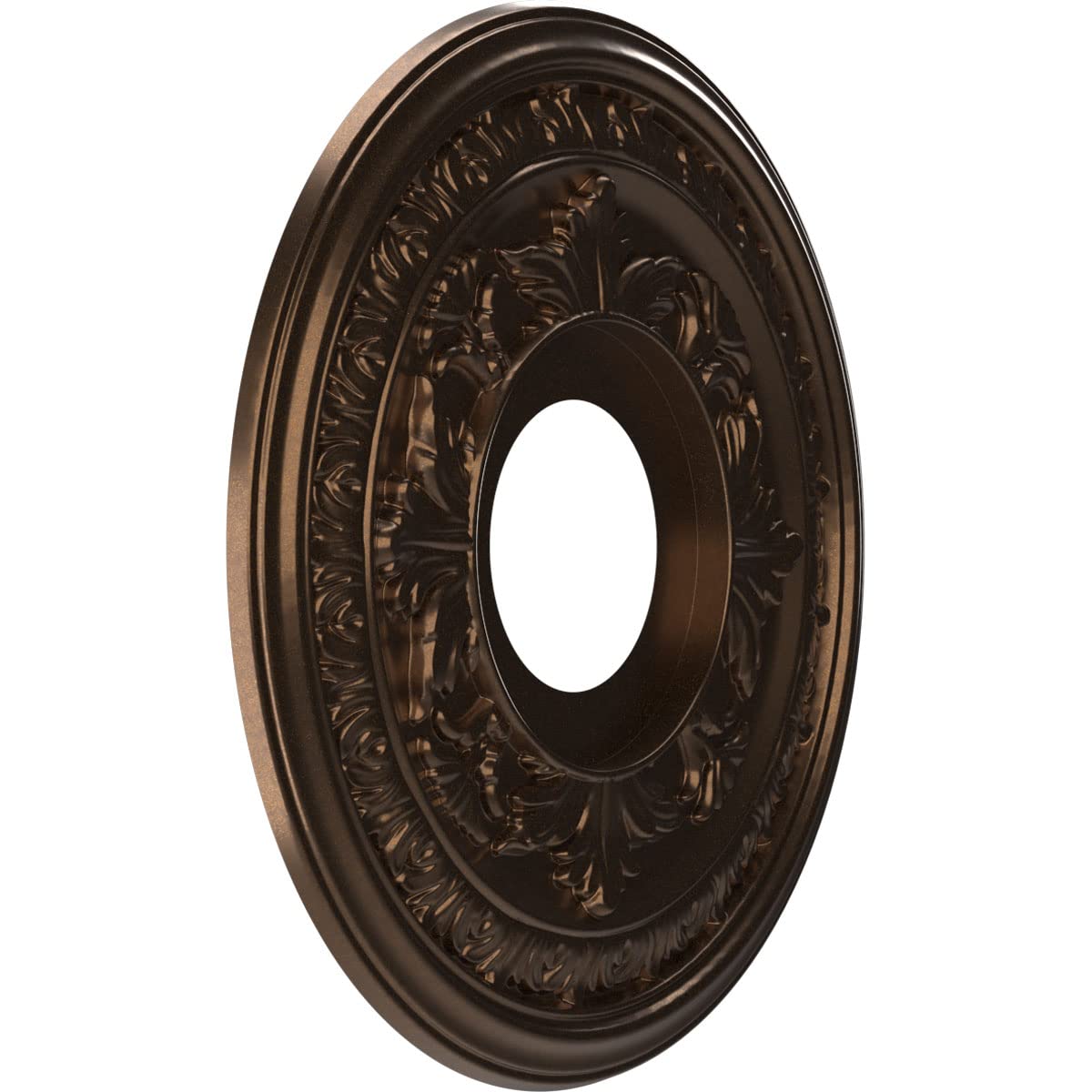 Ekena Millwork Cmp13Bacab Baltimore Thermoformed Pvc Ceiling Medallion (Fits Canopies Up To 5 1/4), 13Od X 3 1/2Id X 3/4P, Metal