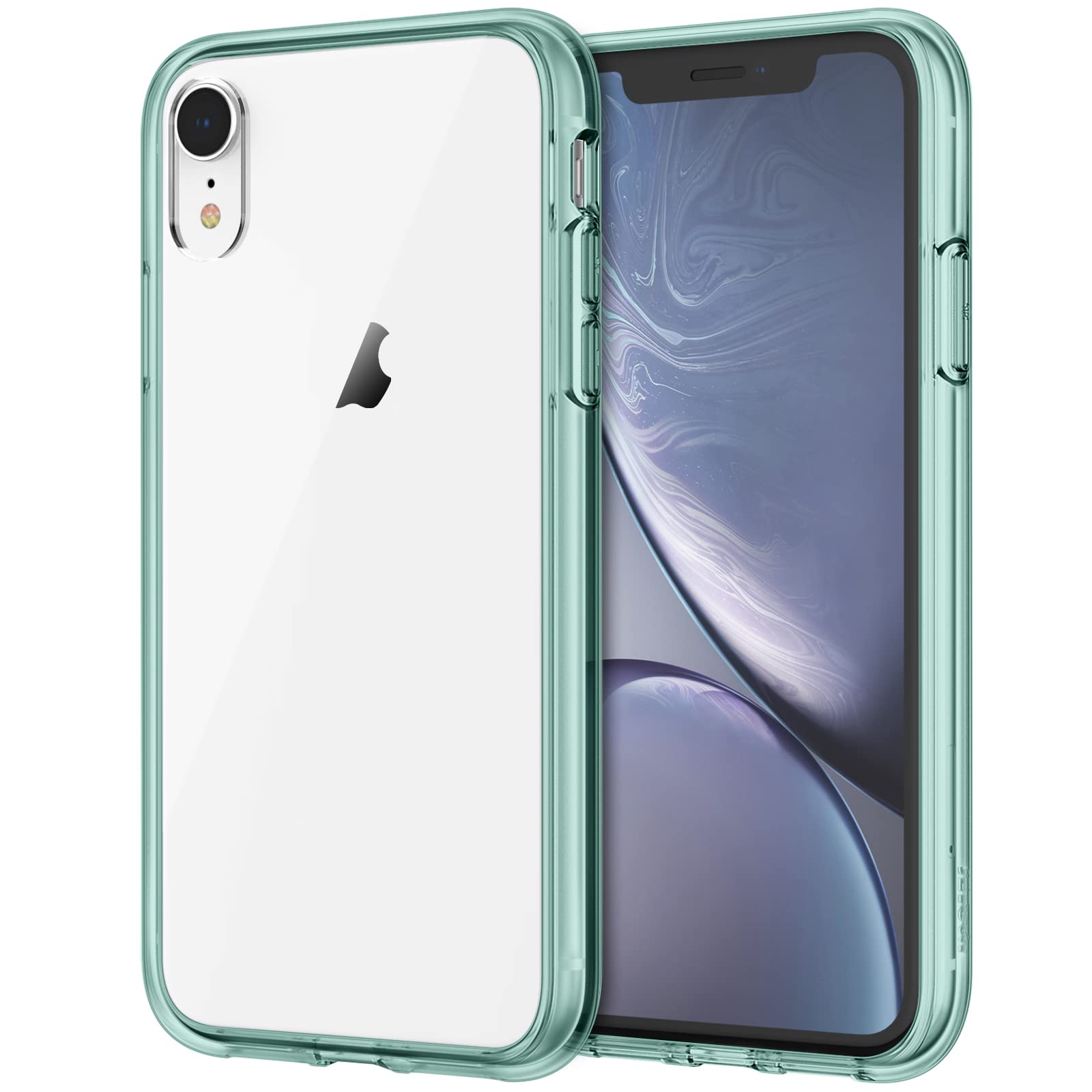 Jetech Case For Iphone Xr 61 Inch, Shockproof Phone Bumper Cover, Anti Scratch Clear Back (Midnight Green)