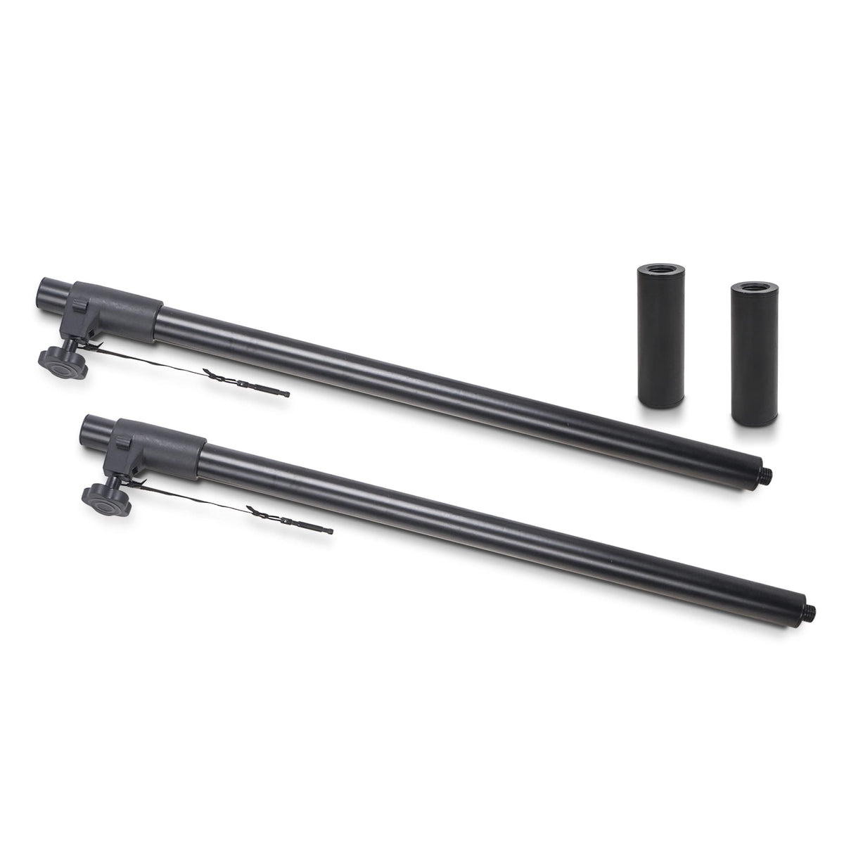 Sound Town 2 Pack Subwoofer/Speaker Poles With Adjustable Height, With M20 Threaded Lower End & 35Mm Adaptor, Black (Stsda Adm54
