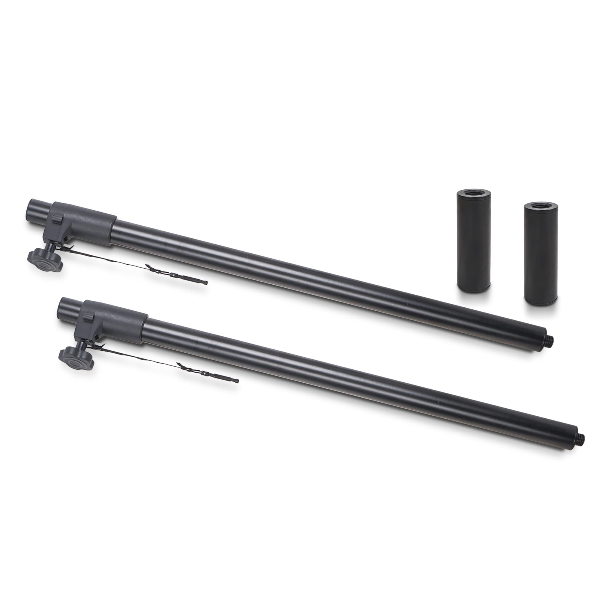 Sound Town 2-Pack Adjustable Height Subwoofer/Speaker Poles (35-54) with M20 Threaded Lower End & 35mm Adaptor, 132 LB Load Capa