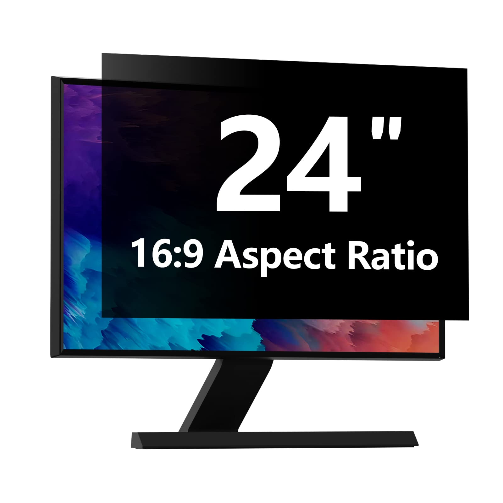 Computer Privacy Screen Protector 24 Inch With Hp Dell Acer Asus Samsung Lg And More, Removable Security Shield Filter For 16:9