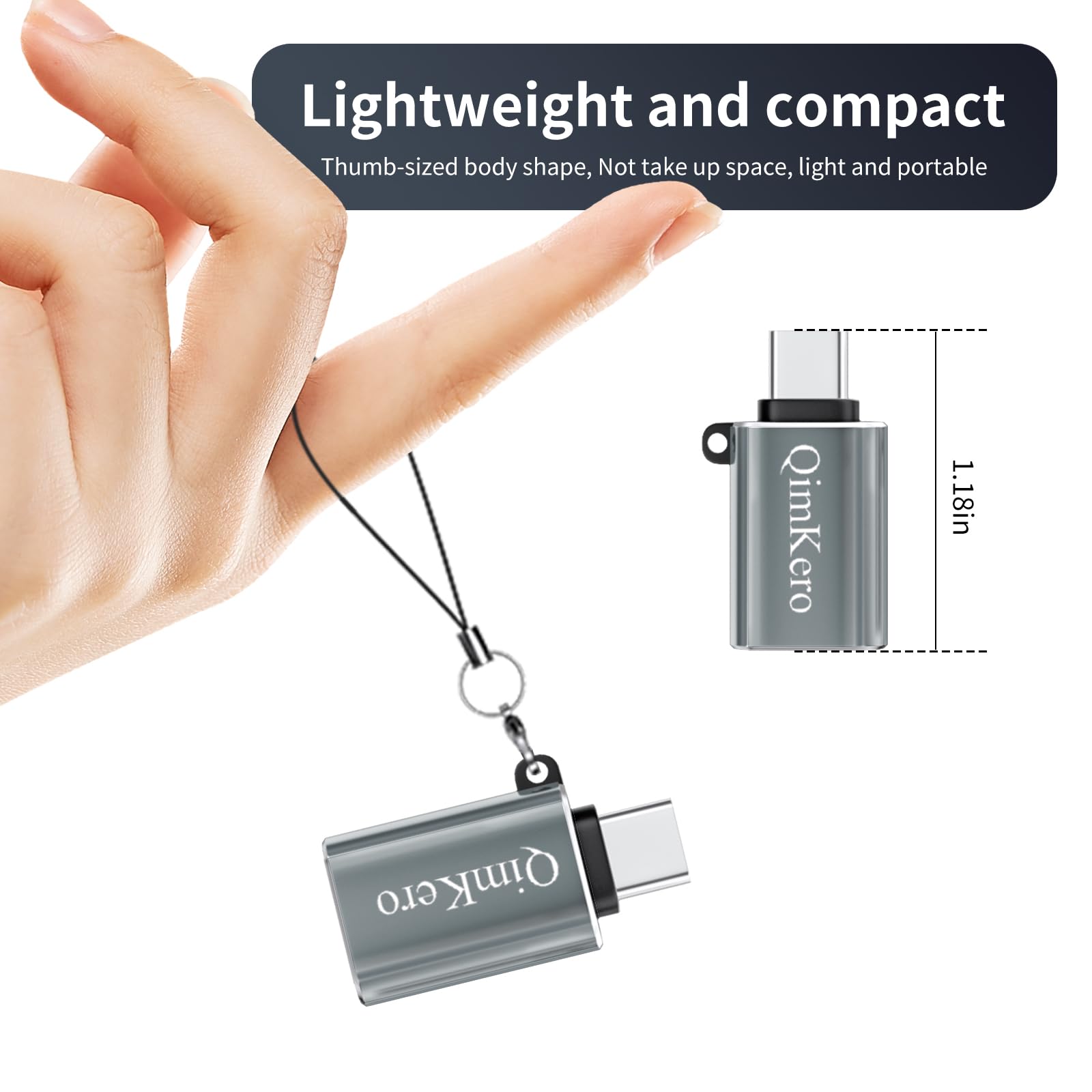 Usb C To Usb Adapter 3 Pack,Usb C Male To Usb 3.0 Female Adapter, Usb A 3.0 Female Otg Adapter, Qimkero Converter For Iphone 15