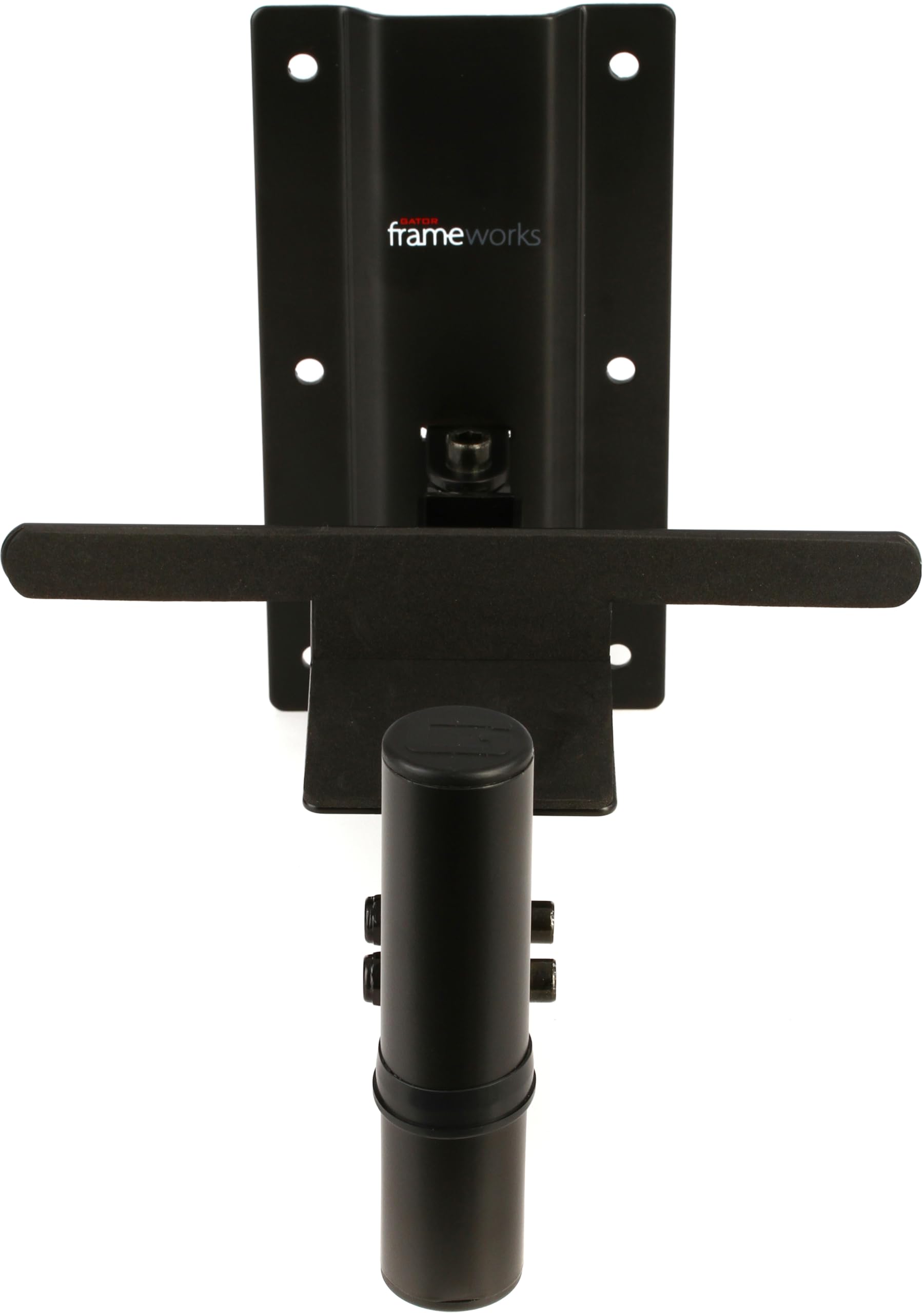 Gator Frameworks Adjustable Studio Speaker Wall Mount, Fits Both 38Mm & 35Mm Speaker Mounts - 100Lb Weight Capactiy, Black Finis