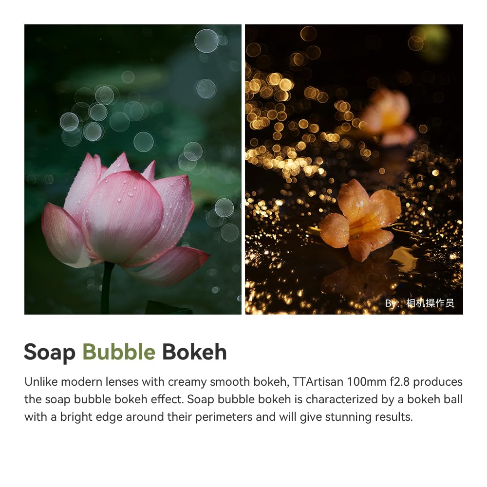 Ttartisan 100Mm F2.8 Full Frame Bubble Bokeh Lens Camera Lense Compatible With M42 Mount Camera Lens