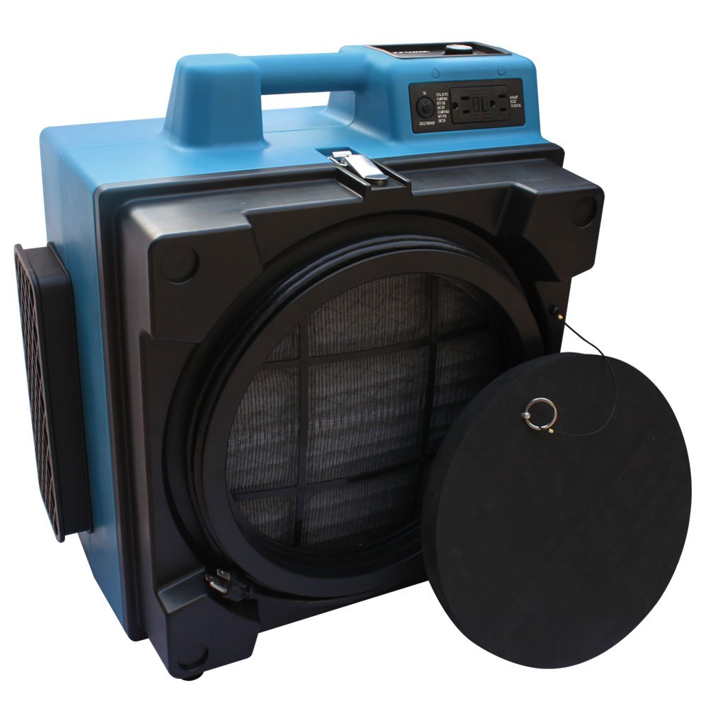 XPOWER X-3400A Air Scrubber 3 Stage Filtration, Negative Air Machine w/Power Outlets, 3 Stage Airbourne Cleaner, Scrubber HEPA F