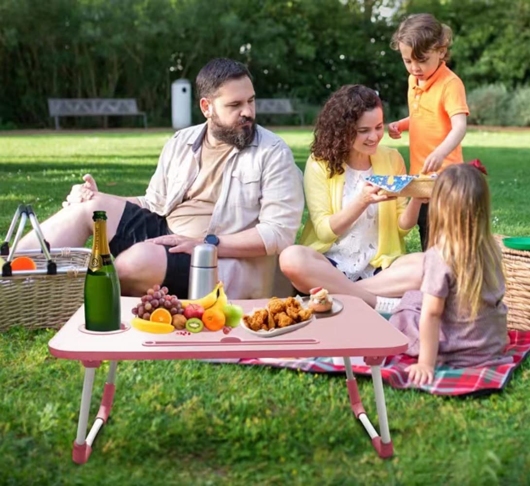 Foldable Bed Table For Laptop, Laptop Desk Table Stand, Laptop Bed Tray Table With Storage Drawer, Notebook Stand Lap Desk For W