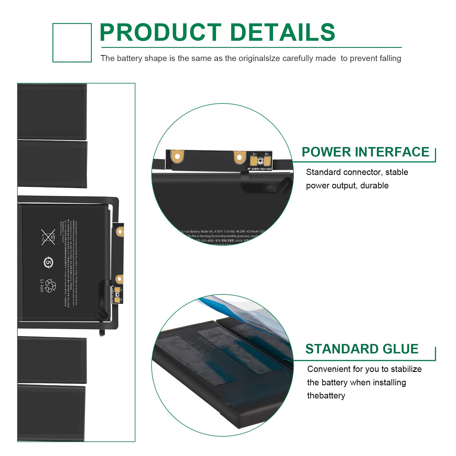 Fancy Buying A1706 A1819 Laptop Battery Replacement For Macbook Pro 13 Inch Touch Bar Late 2016 Mid 2017 Emc 3071 3163 Mlh12Ll/A