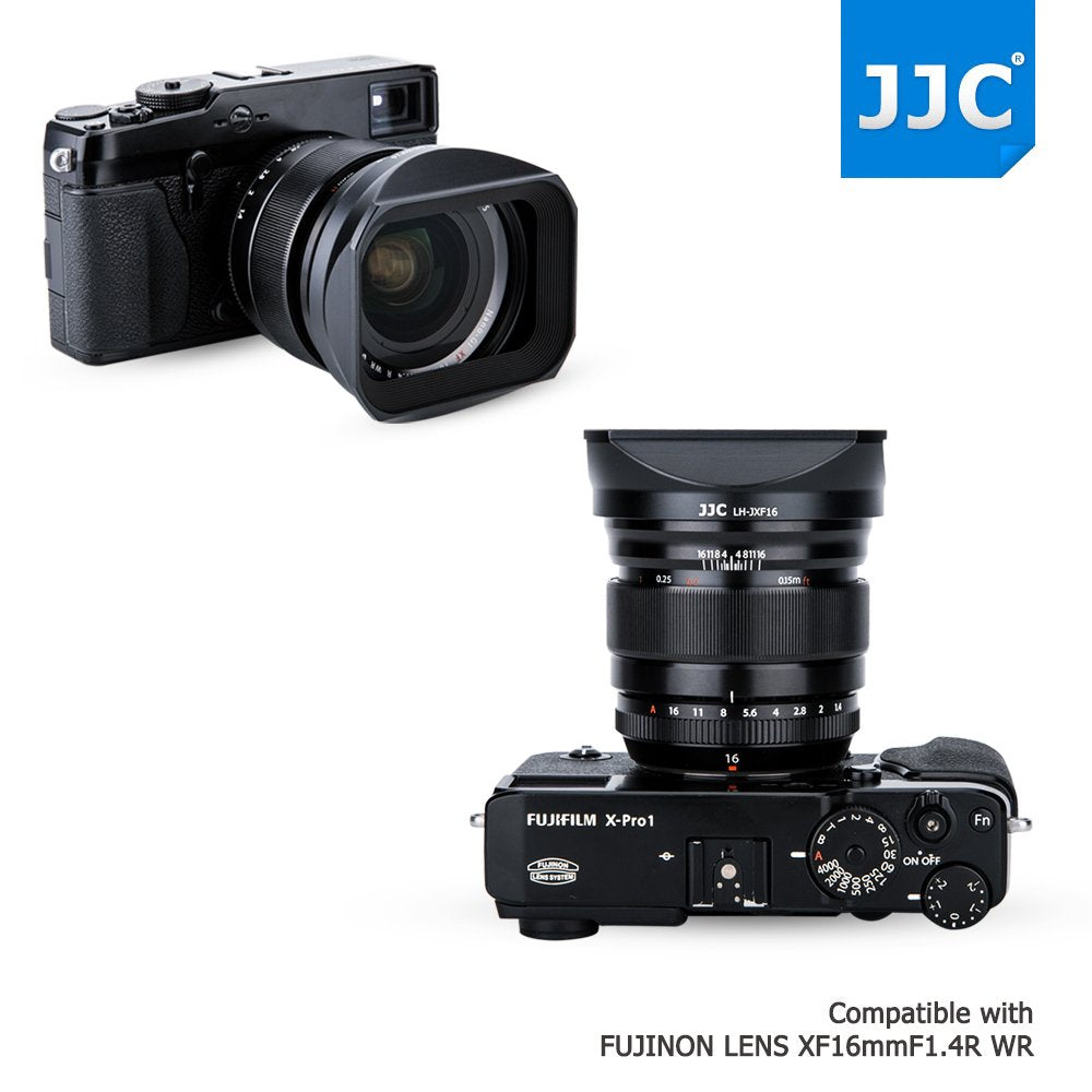 Bayonet Square Metal Lens Hood Shade W/Hood Cap Protector Replace Fuji Lh Xf16 For Fujifilm Fujinon Xf 16Mm F1.4 R Wr Lens On Ca