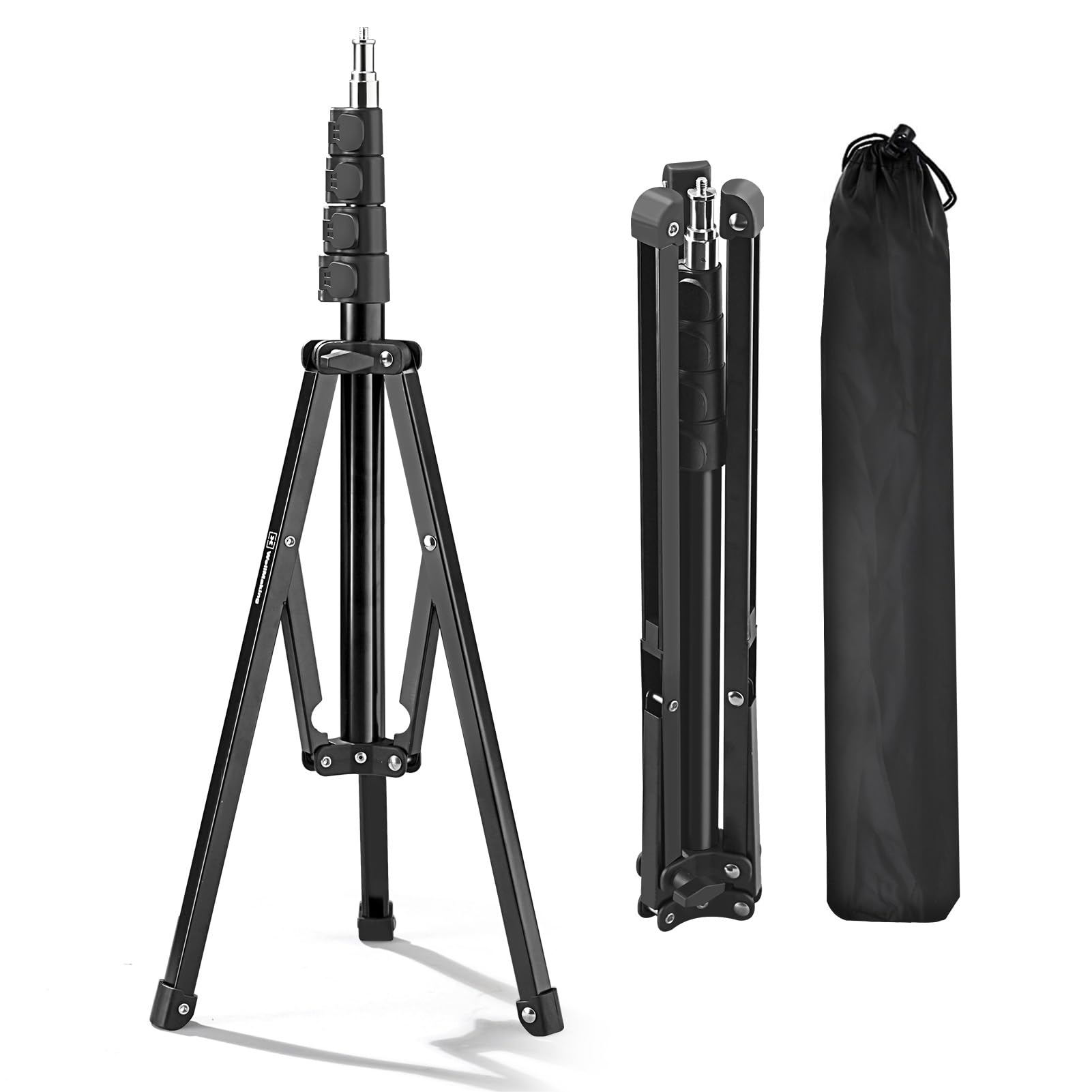 Wellmaking Light Stand, 72 Inches Led Light Stand Reverse Folding Light Tripod For Photography, Portable Light Tripod, Reflector