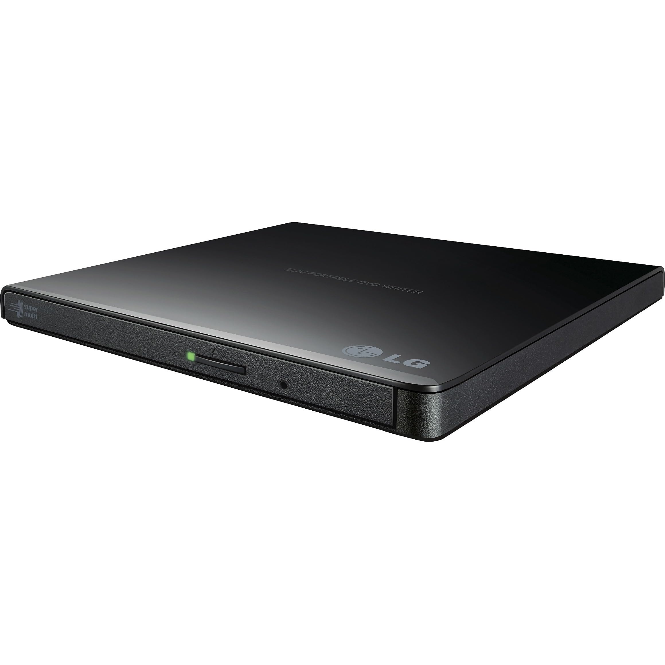 Lg Electronics 8X Usb 2.0 Super Multi Ultra Slim Portable Dvd Writer Drive +/ Rw External Drive With M Disc Support (Black) Gp65