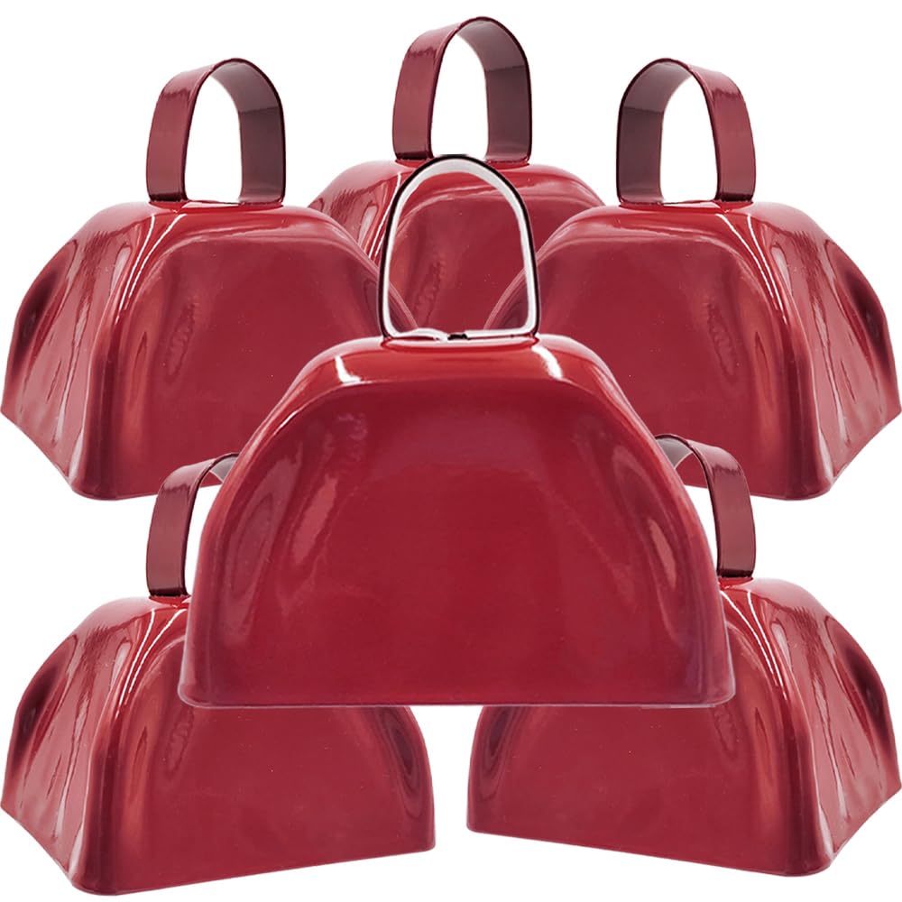 The Dreidel Company Metal Cowbell Noisemaker Cheering Bell, New Years, School Classroom, Wedding Bells & Chimes Percussion Music