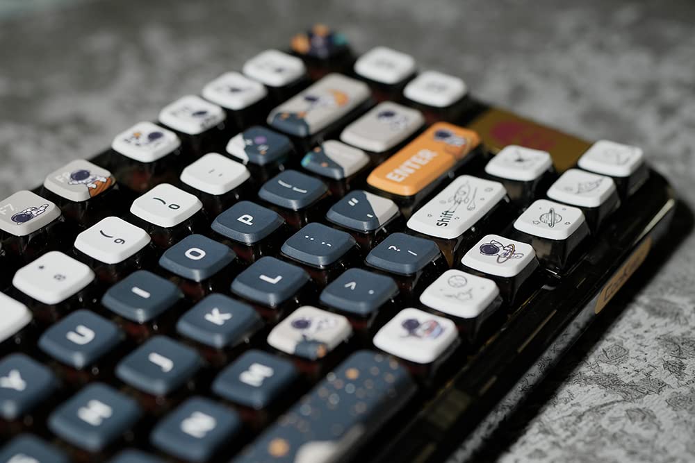 Pbt Pudding Keycaps, Astronaut Theme Keycaps, 117Keys Sublimation Keycap Set, Asa Profile Custom Keycaps For Cherry Gateron Mx S