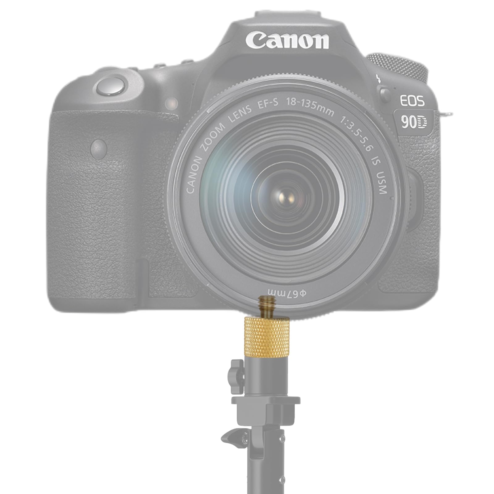 Standard 3/8-16 Female To 1/4-20 Male Tripod Thread Reducer Screw Adapter (Brass) Precision Made (2 Pack)