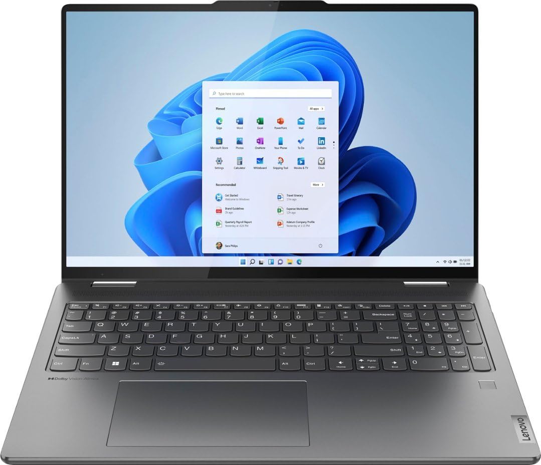 Lenovo Yoga 7I 2 In 1 16'' Wuxga Touchscreen Laptop, Intel Core I5 1335U, 8Gb Ram, 512Gb Ssd, Backlit Keyboard, Fingerprint Read