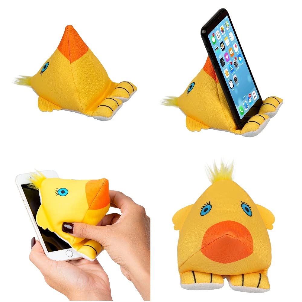 Plusheez Mobile Phone Holder  2 In 1 Phone Stand With Micro Fibre Wipe  Screen Cleaner  Universal Phone Stand For Kids Children