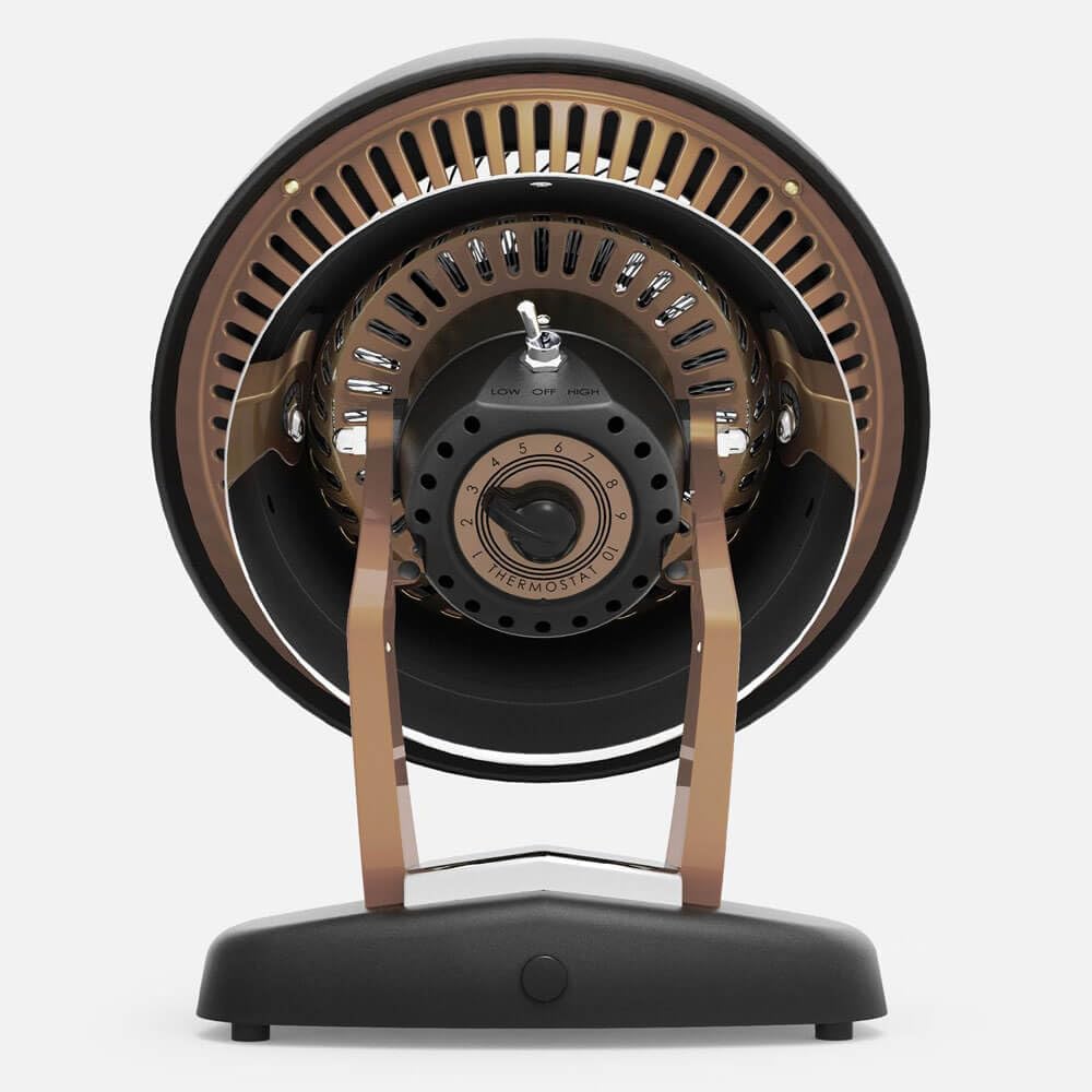 Vornado Vheat Vintage Metal Heater, 2 Heat Settings, Retro Midcentury Design, Gunmetal