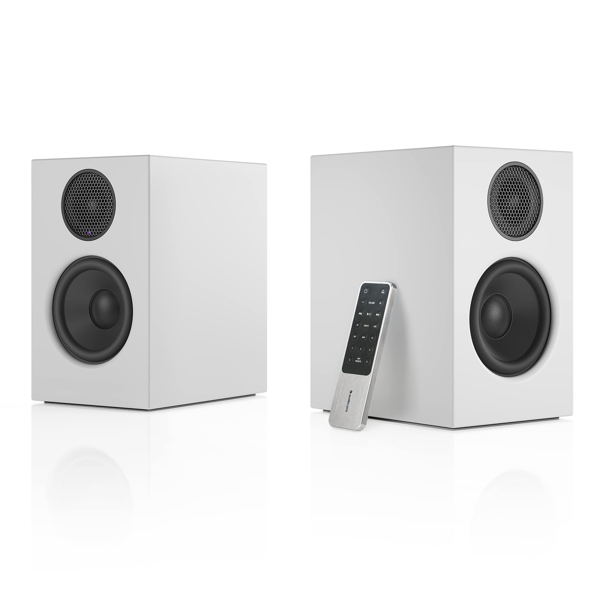 Audio Pro A28 Wireless Bookshelf Speakers | Wifi, Bluetooth 4.2, Multiroom Home Entertainment Stereo | Compatible W/Airplay 2, S