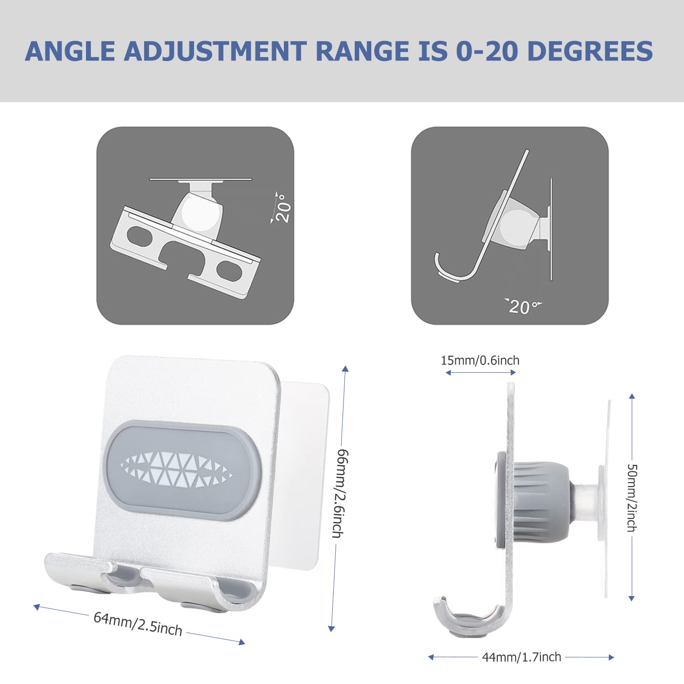 Shower Phone Holder, Shower Phone Mount Phone Holder For Shower Wall Mount Phone Holder Phone Wall Mount Adjustable Cellphone St