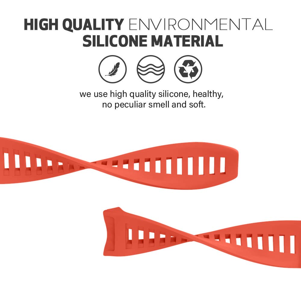 Notocity For Garmin Instinct Band, Soft Silicone Replacement Watch Strap Compatible With Garmin Instinct 2/ Solar/Tactical(Flame