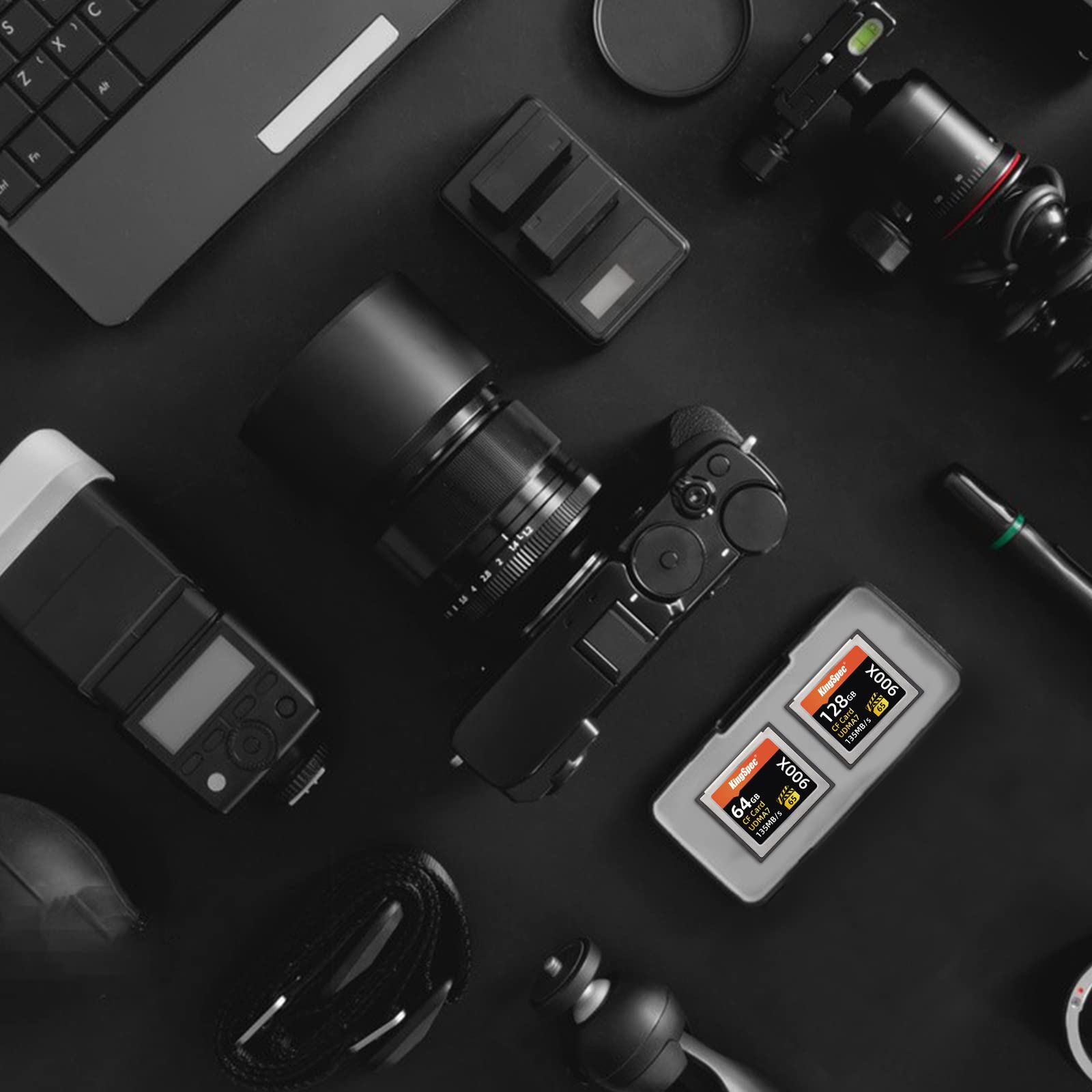 Kingspec Mixage 128Gb Compactflash Memory Card Udma 7 Vpg 65 900X   Speed Up To 135 Mb/S