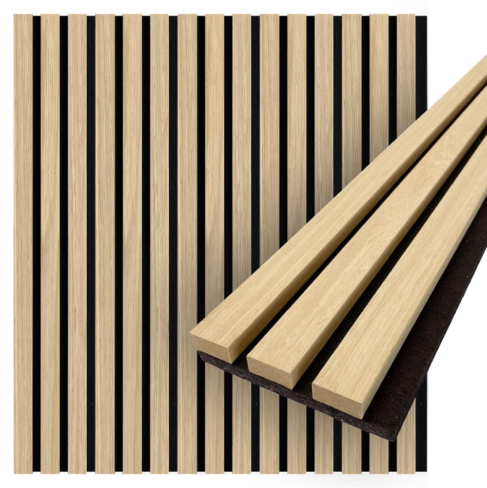Concord Acoustic Wall Panels | Wood 3D Wall Panels Slat Wall Paneling - Pine | 94.5    x 5    Each | Soundproof Paneling | Wall 