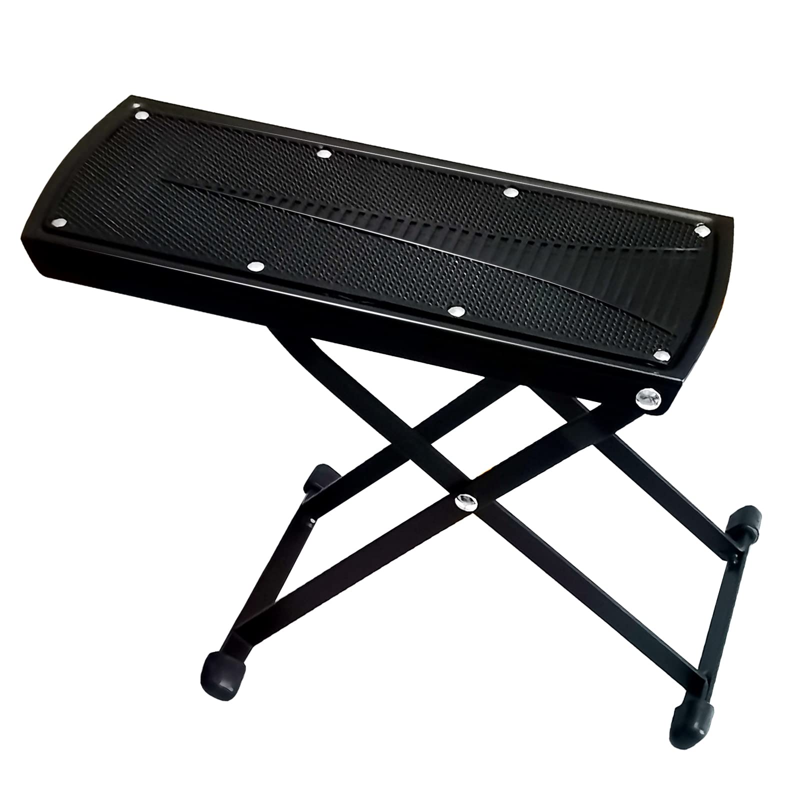 Guitar Foot Rest Stool Height Adjustable Footstool Excellent Stability With Rubber End Caps And Non Slip Rubber Pad For Classica