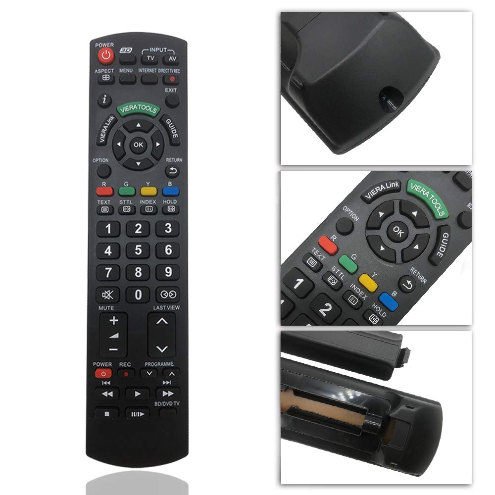Universal Remote Control For Panasonic Tv Remote Control Works For All Panasonic Plasma Viera Hdtv 3D Lcd Led Tvdvd Playerav Rec