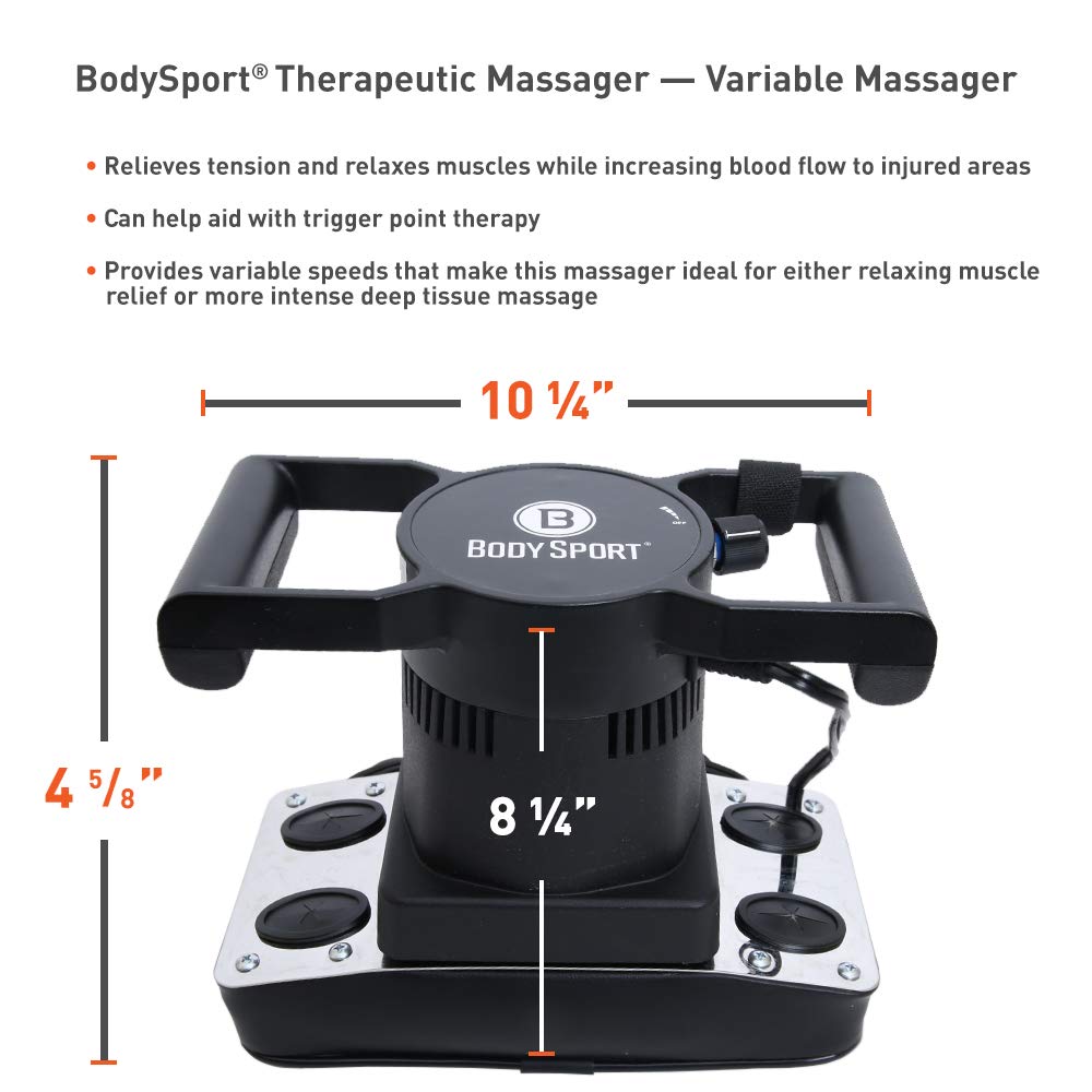 Body Sport Variable Speed Professional Vibrating Massager For Pain And Aching Muscles Premium Chiropractic Tool Ideal For Myofas