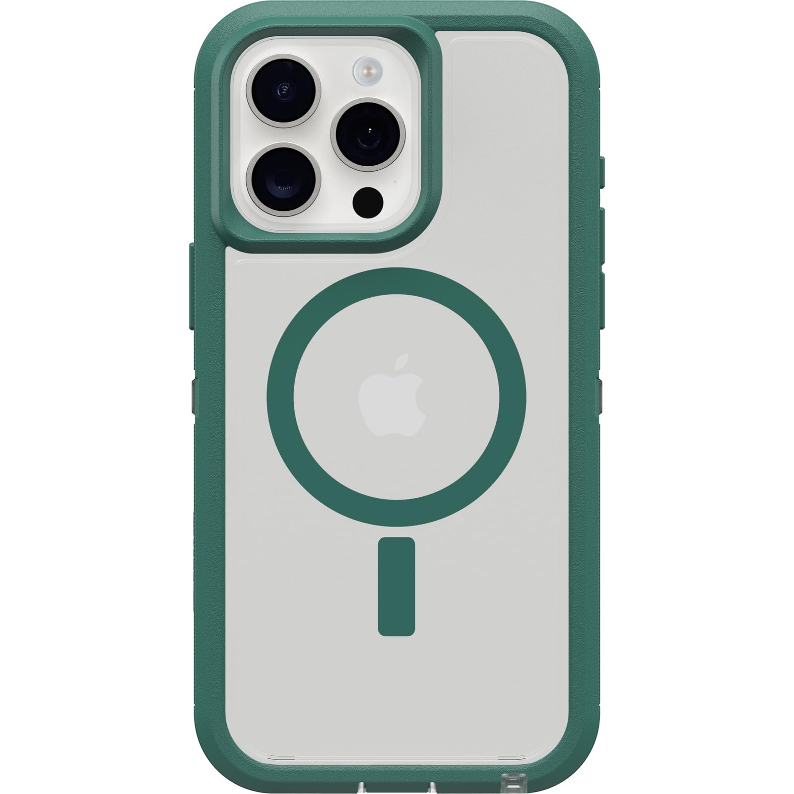 Otterbox Iphone 15 Pro Max (Only) Defender Series Xt Clear Case   Velvet Evergreen (Clear), Screenless, Rugged, Snaps To Magsafe