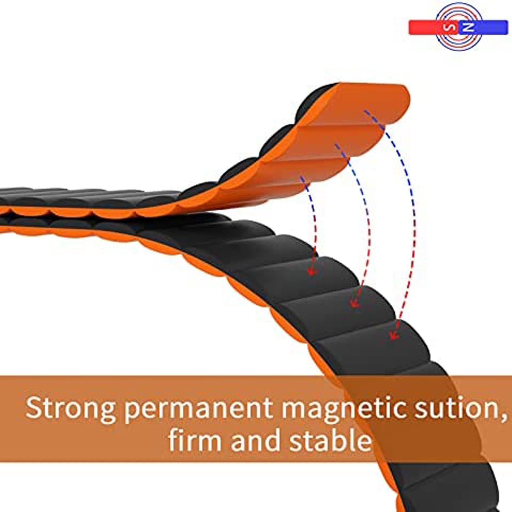 Pfct-U Magnetic Watch Band, Silicone Watch Strap Quick Release Smart Watch Bands 22Mm For Gear S3 Replacement For Galaxy 46Mm Ve