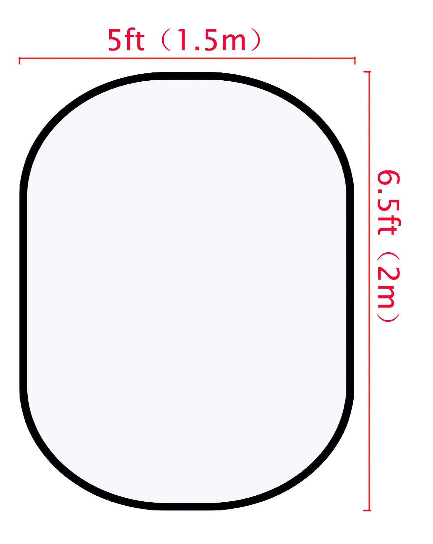 Kate Black White Collapsible Backdrop Pop Up Background Foldable Backdrop, For Portrait Photography, For Video Conference, 5X6.5