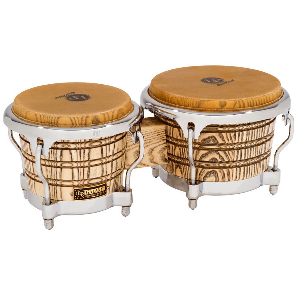 Latin Percussion LP Galaxy Giovanni Series Bongos - Natural/Chrome Natural 8.625-inch