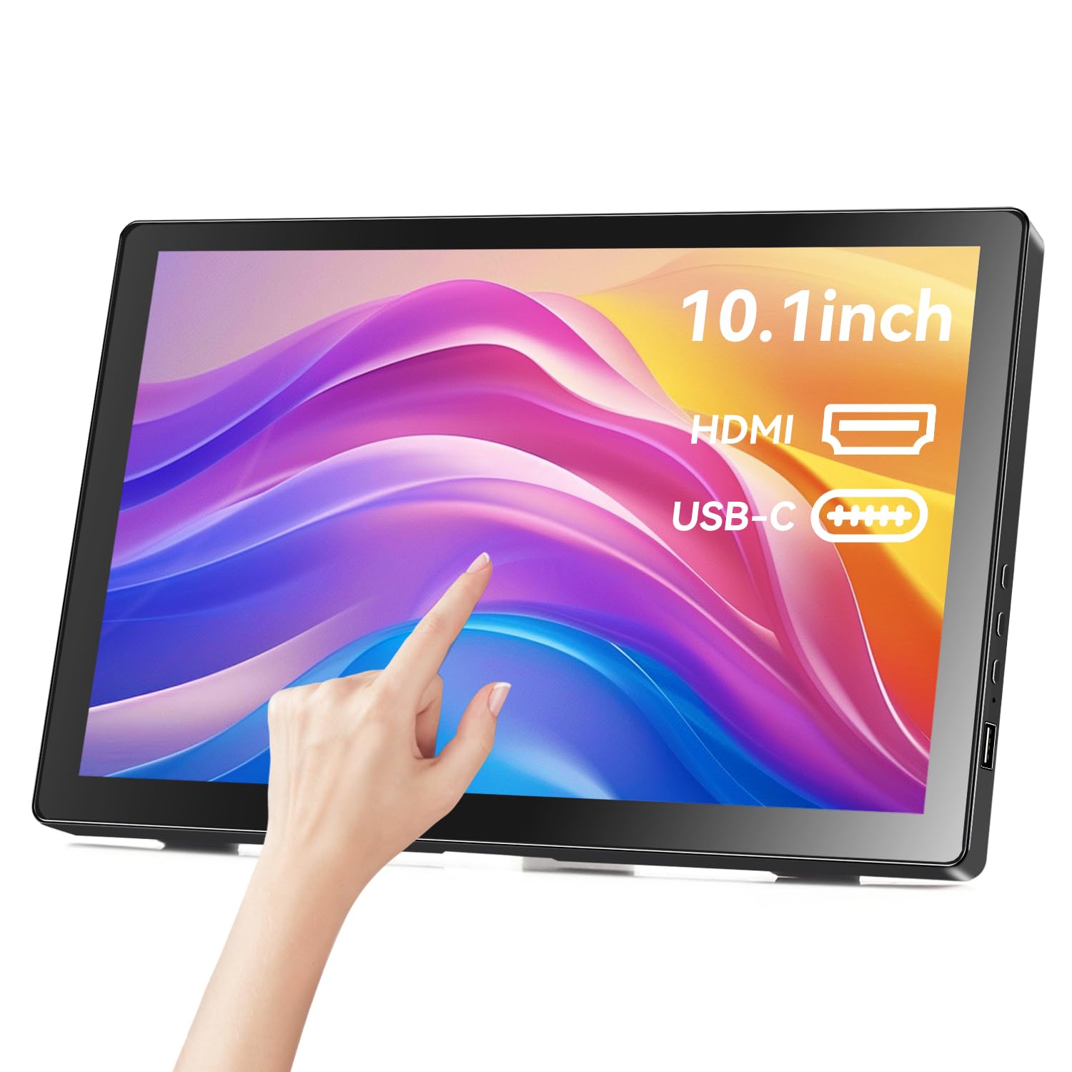 Showscren 10.1inch Touchscreen Portable Monitor, HDR 1366x768P 60hz 400cd/m??99% sRGB HDMI USB-C Small Monitor for Switch Xbox P