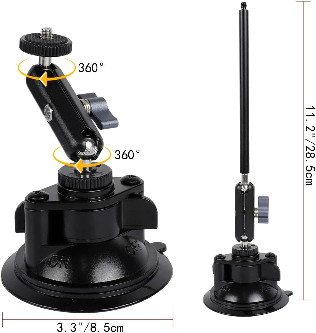 Omnimaster Suction Cup Mount For Dji Osmo Pocket 3, Car Windshield Window Vehicle Camera Holder Compatible With Dji Pocket 3 Acc