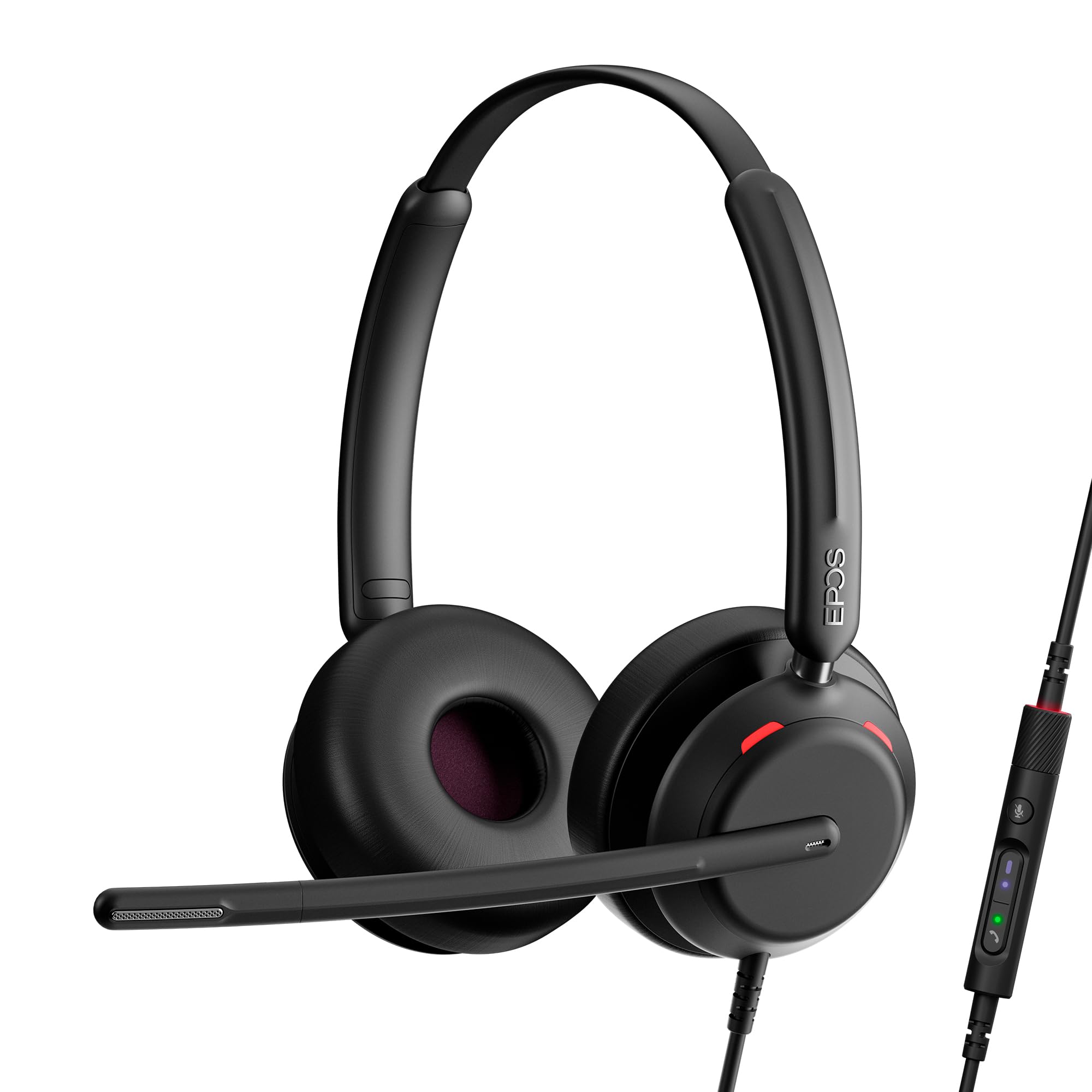 EPOS IMPACT 760T Dual-Sided Wired Headset for PC with Noise-Canceling Mic, Microsoft Teams Certified USB C and USB A, In-Line Co