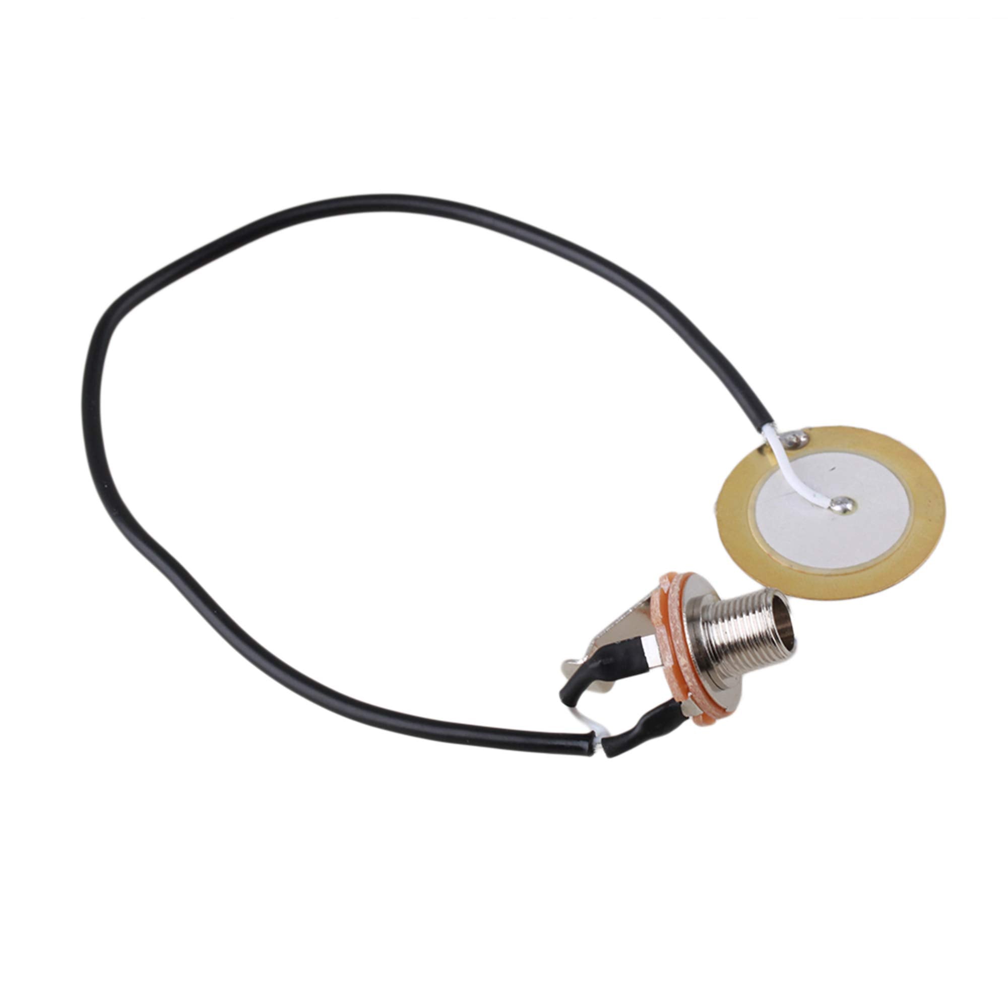 Lovermusic Piezo Transducer Microphone Pickup Jack Mic Contact Replacement for Guitar DIY