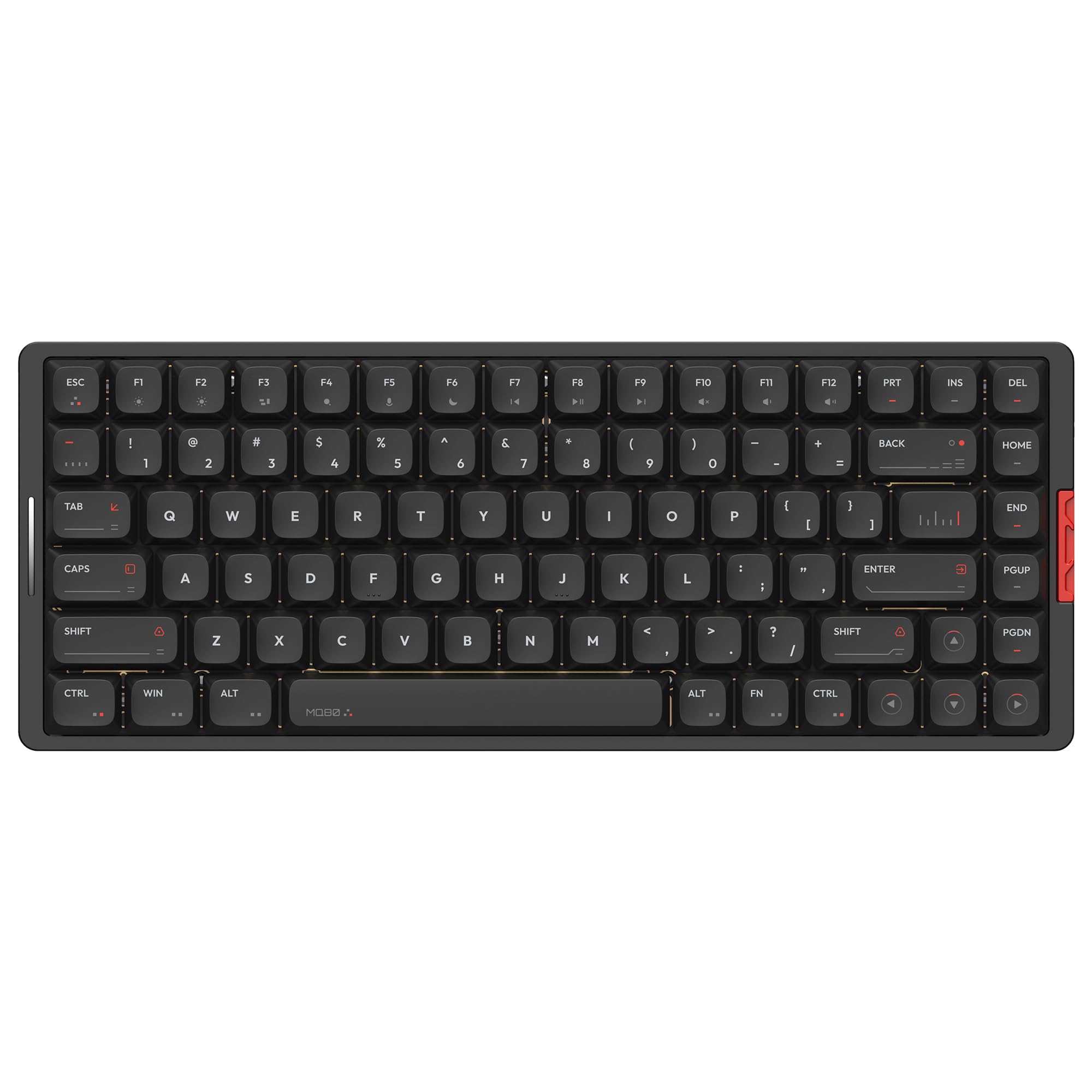 Iqunix Mq80 Low Profile Mechanical Keyboard For Work And Gaming Tri Mode Wireless Wired Cnc Aluminum Hot Swappable Rgb Backlit L