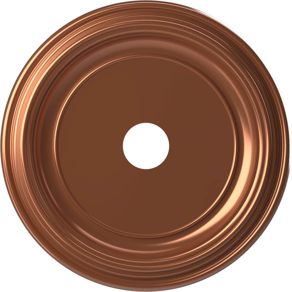22OD x 3 1/2ID x 1 1/2P Traditional Thermoformed PVC Ceiling Medallion (Fits Canopies up to 13 1/2), Bright Coat Copper