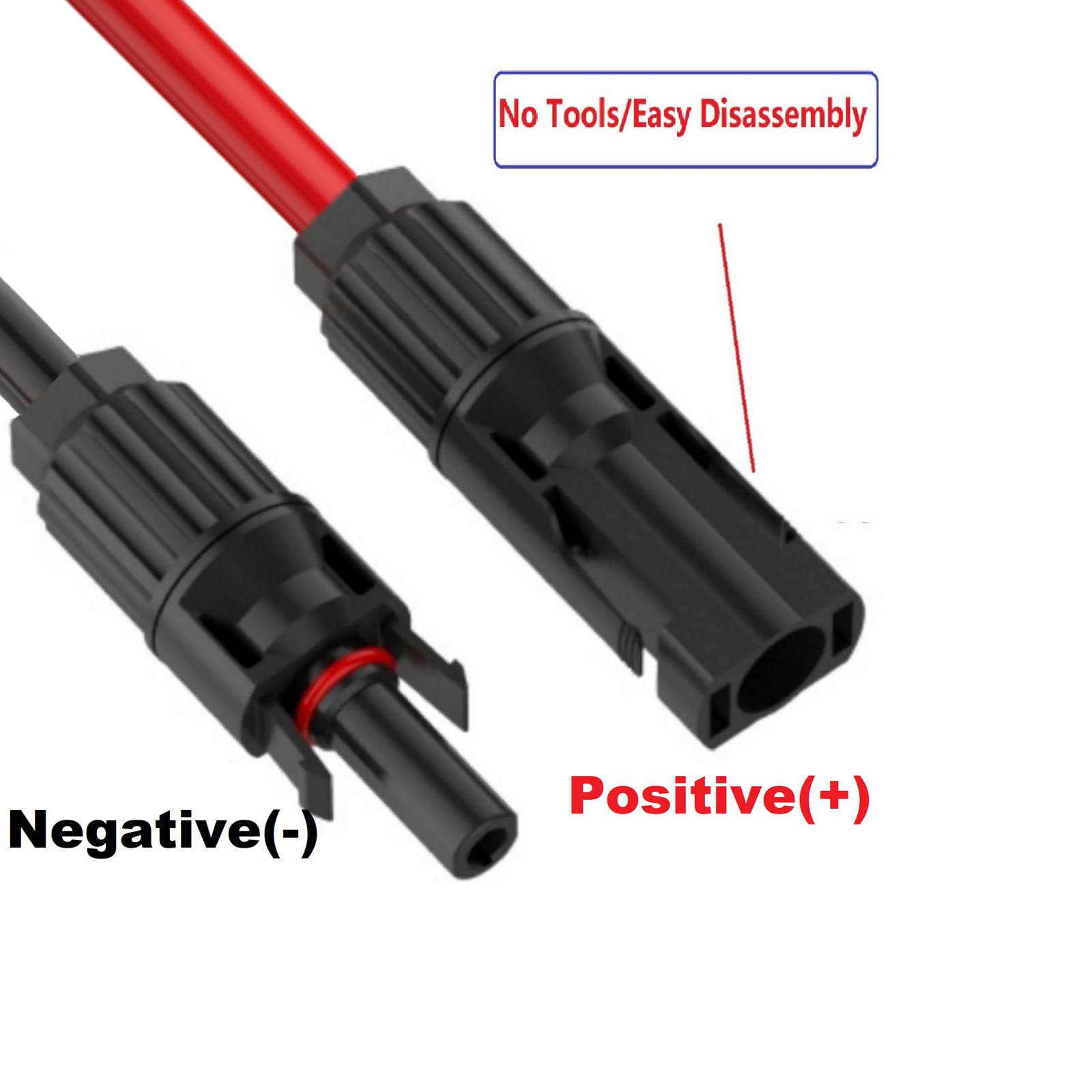 SolarEnz Solar Panel to SAE Adapter, MC4 Connector, 10AWG, 20 inches, RV Compatible, Polarity Reverse Adapters