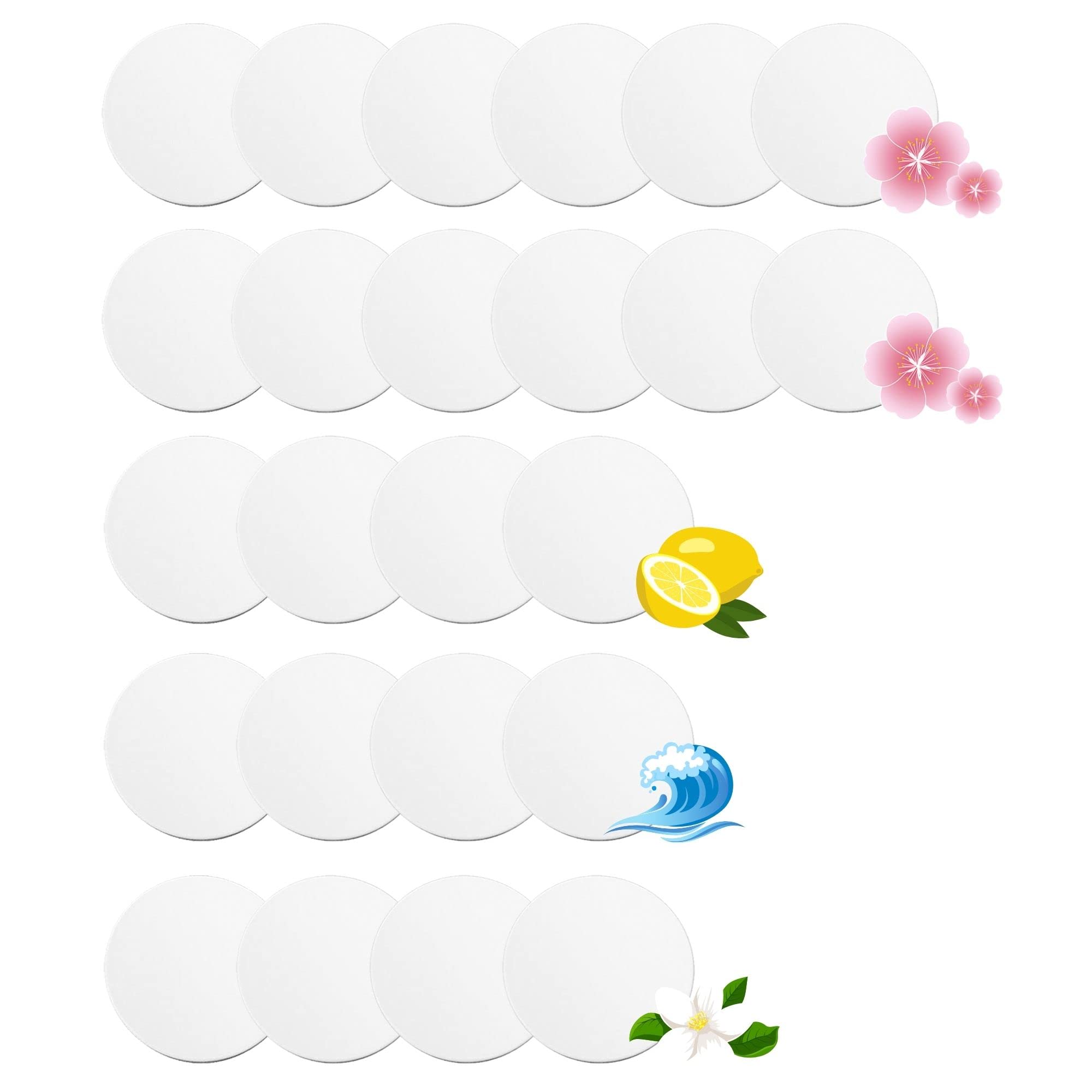 24 Pcs Fragrance Discs Compatible With Bissell Powerfresh And Symphony Series Steam Mop, Including 4 Different Scent Discs (12 S